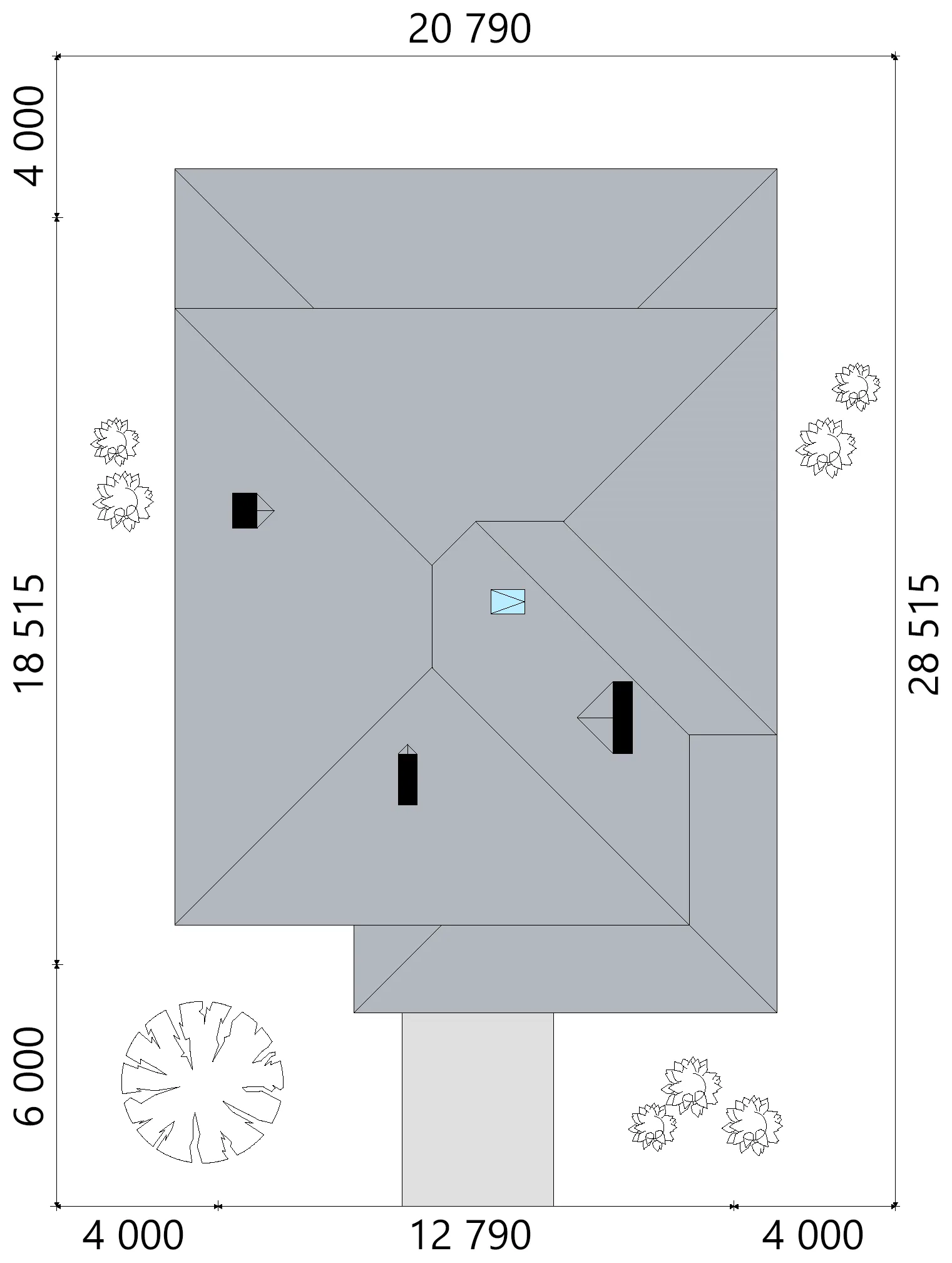 Projekt domu jednorodzinnego o pow. 256 m²: Piętrowy, 4 Sypialnie, Gabinet, 3 Łazienki, Otwarta kuchnia