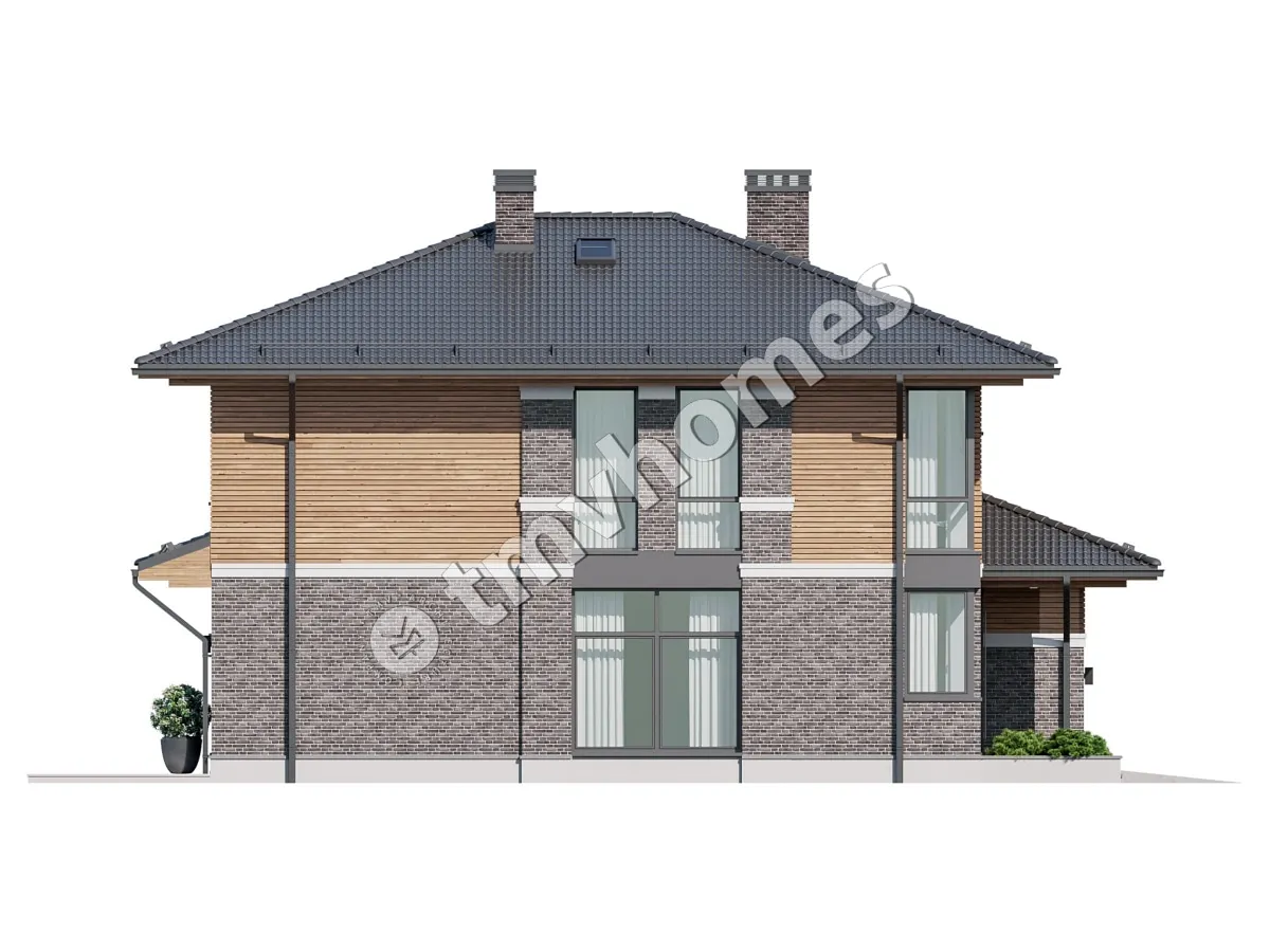 Projekt domu jednorodzinnego o pow. 288 m²: Piętrowy, 4 Sypialnie, 3 Łazienki, Garaż