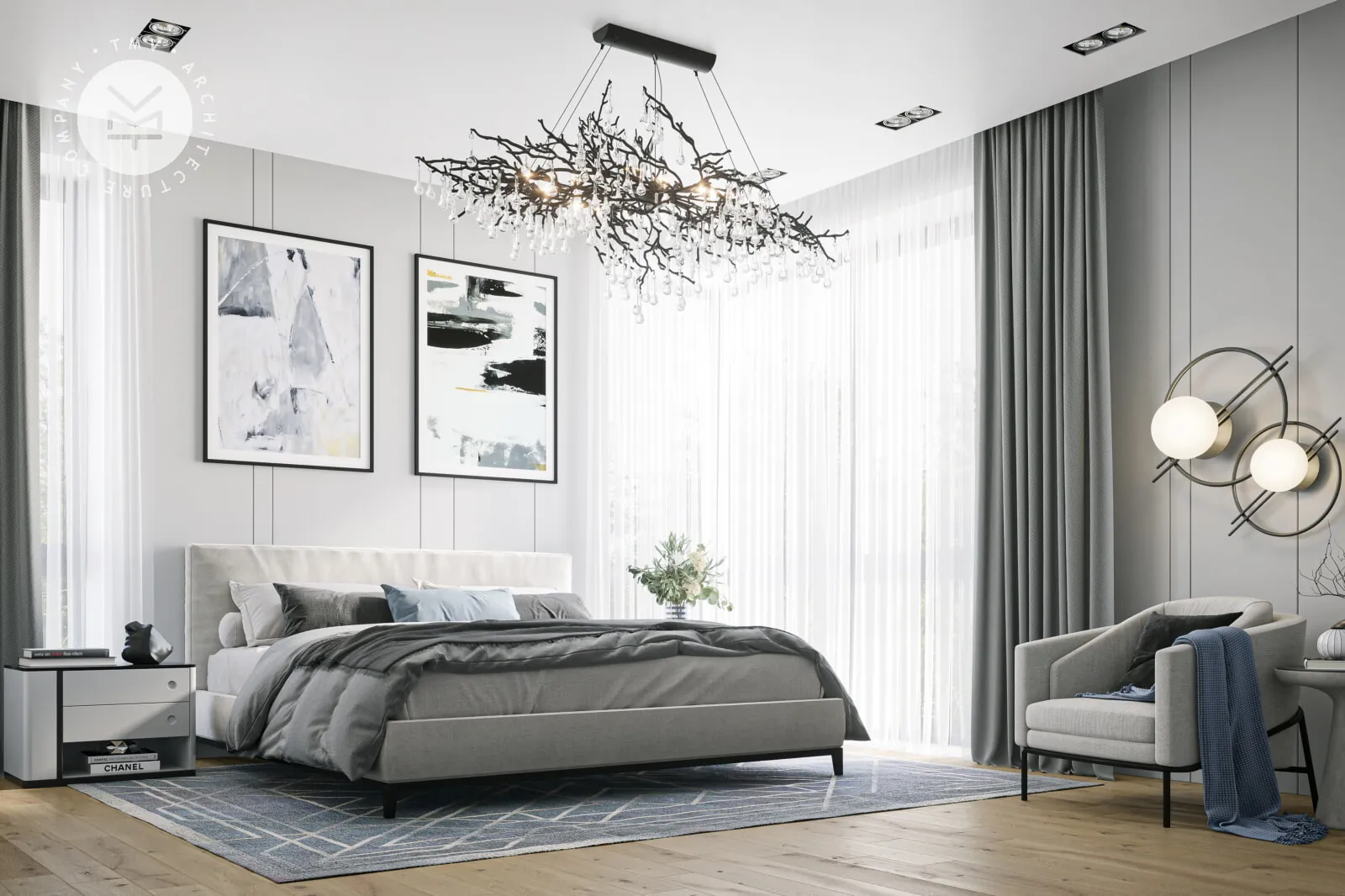 Projekt domu jednorodzinnego o pow. 281 m²: Piętrowy, 4 Sypialnie, Gabinet, 3 Łazienki, Otwarta kuchnia
