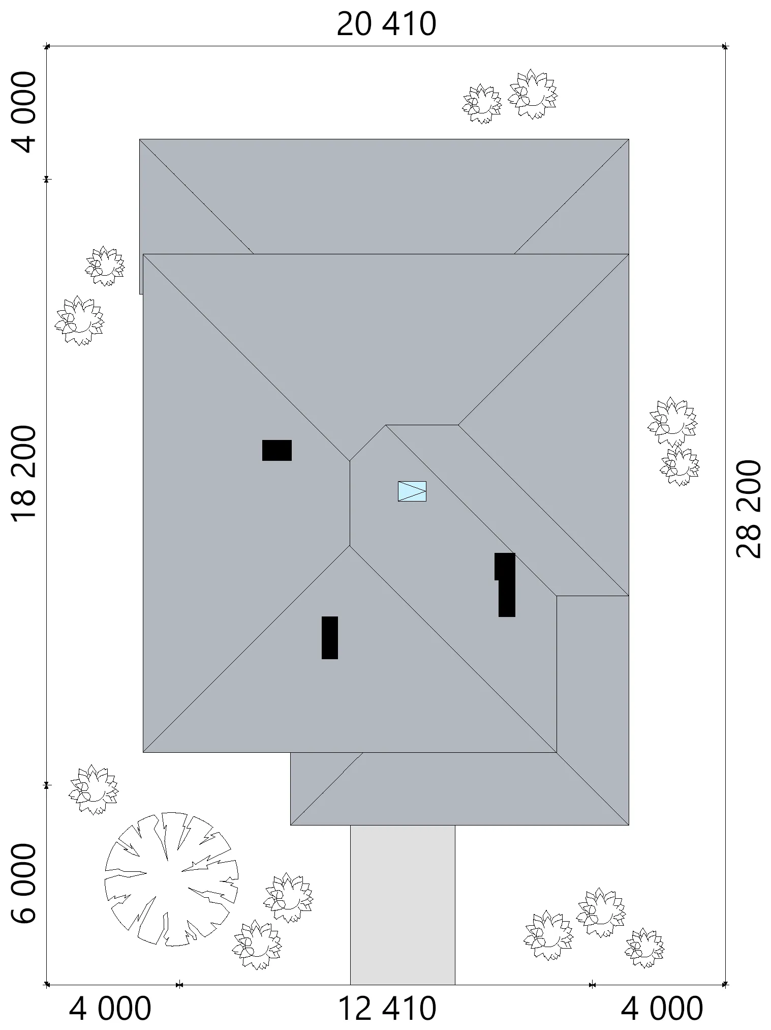 Projekt domu jednorodzinnego o pow. 256 m²: Piętrowy, 4 Sypialnie, Gabinet, 3 Łazienki, Otwarta kuchnia