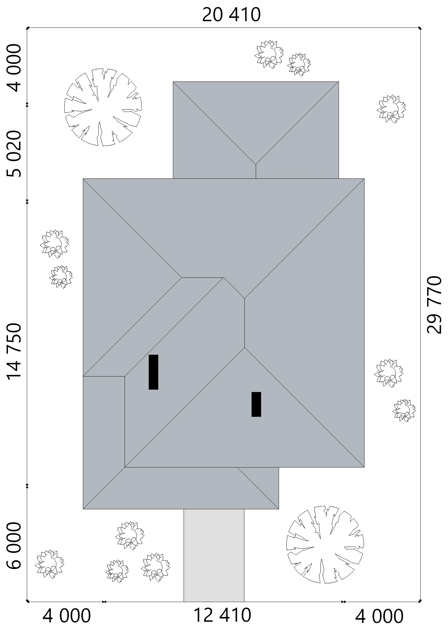 Projekt domu jednorodzinnego o pow. 243 m²: Piętrowy, 4 Sypialnie, 3 Łazienki, Otwarta kuchnia