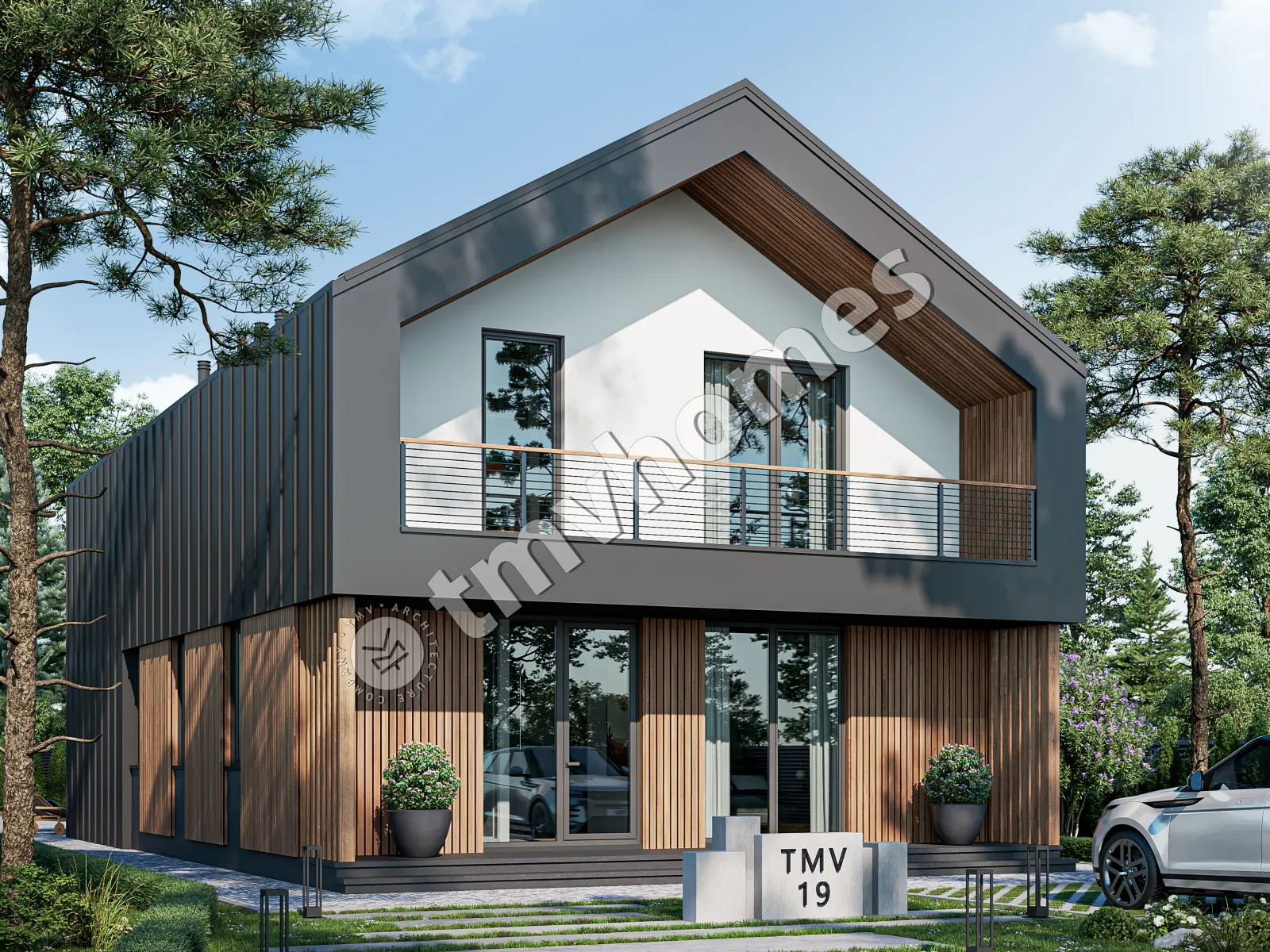 Projekt domu jednorodzinnego o pow. 172 m²: Parterowy z poddaszem użytkowym, 4 Sypialnie, 3 Łazienki, Otwarta kuchnia