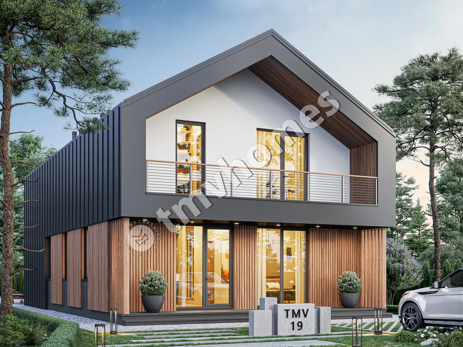 Projekt domu jednorodzinnego o pow. 172 m²: Parterowy z poddaszem użytkowym, 4 Sypialnie, 3 Łazienki, Otwarta kuchnia