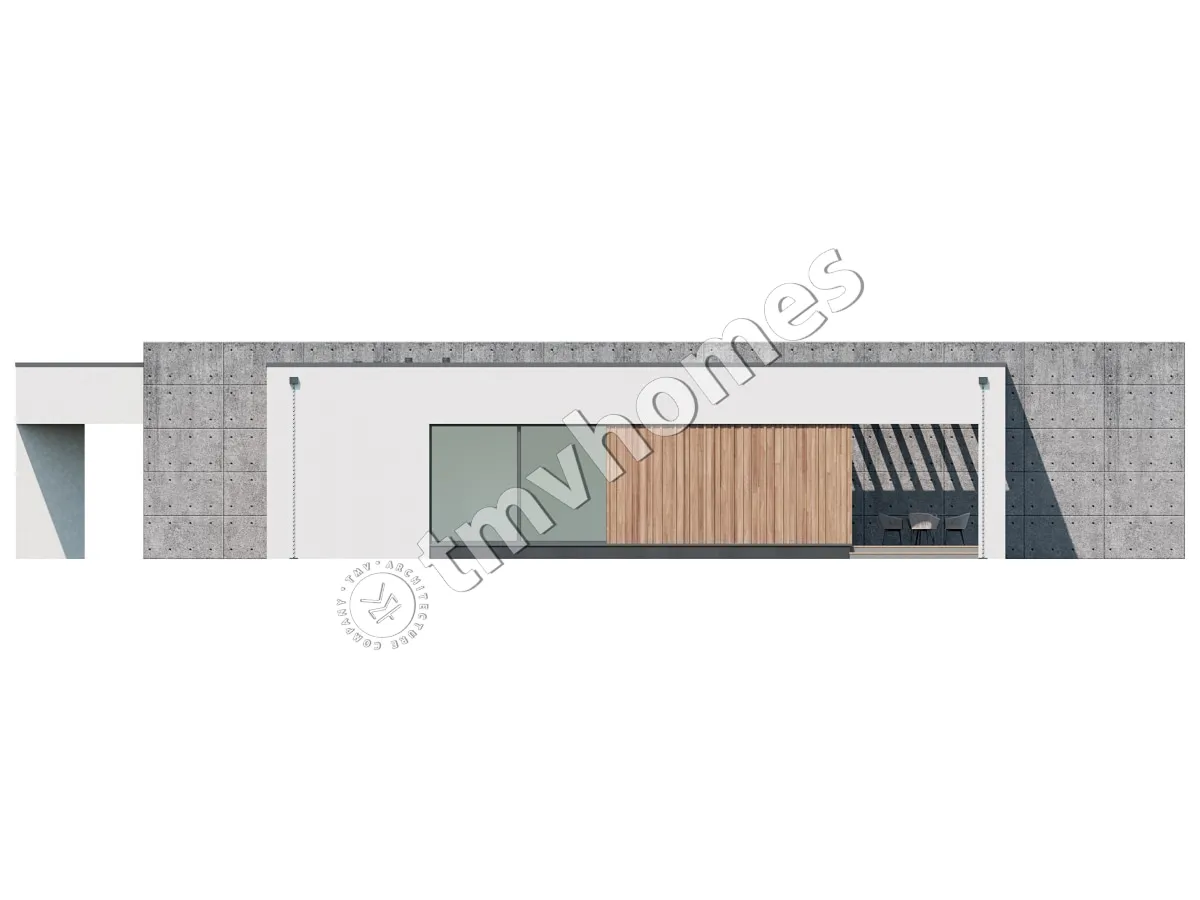 Projekt domu jednorodzinnego o pow. 224 m²: Parterowy, 3 Sypialnie, 3 Łazienki, Otwarta kuchnia, Wiata