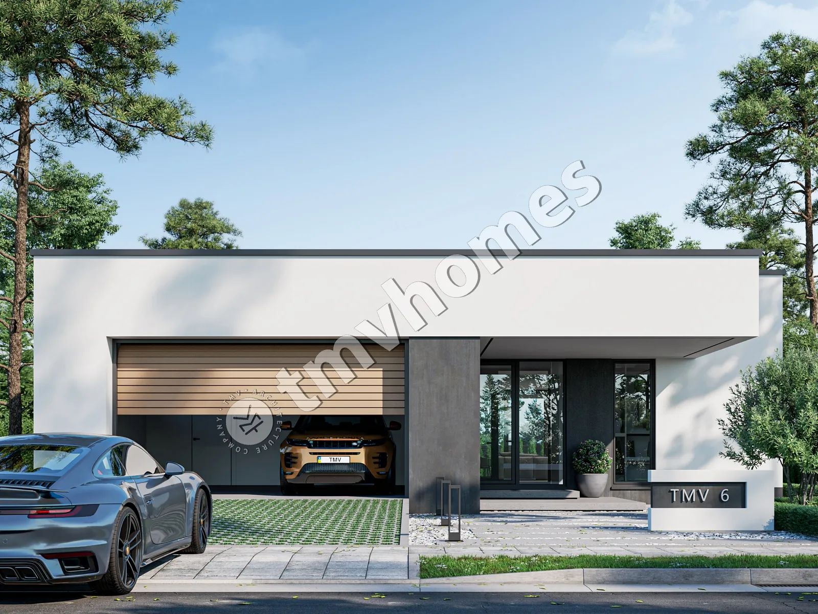 Projekt domu jednorodzinnego o pow. 192 m²: Parterowy, 3 Sypialnie, 2 Łazienki, Otwarta kuchnia, Garaż