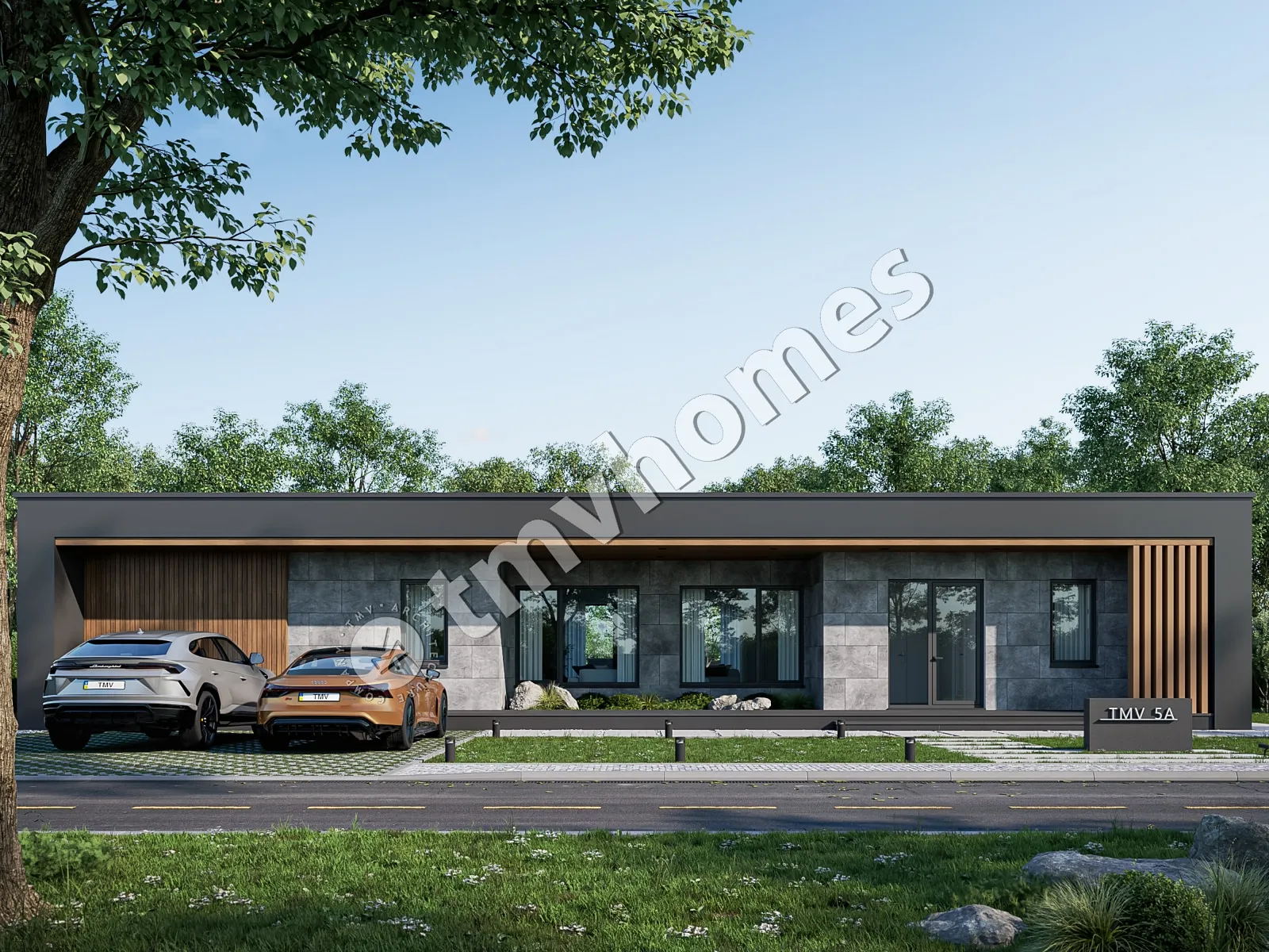Projekt domu jednorodzinnego o pow. 217 m²: Dwupiętrowy, 3 Sypialnie, 3 Łazienki, Otwarta kuchnia
