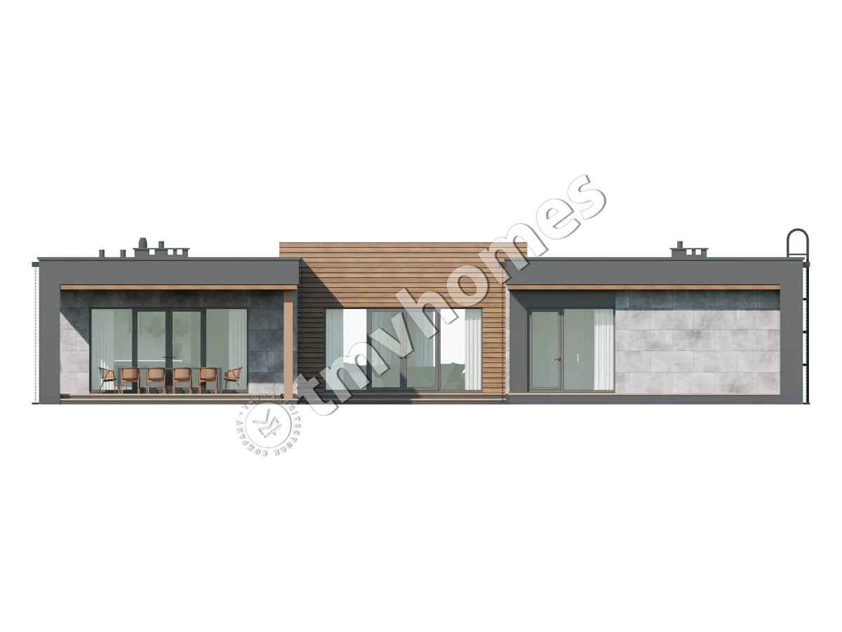 Projekt domu jednorodzinnego o pow. 217 m²: Dwupiętrowy, 3 Sypialnie, 3 Łazienki, Otwarta kuchnia