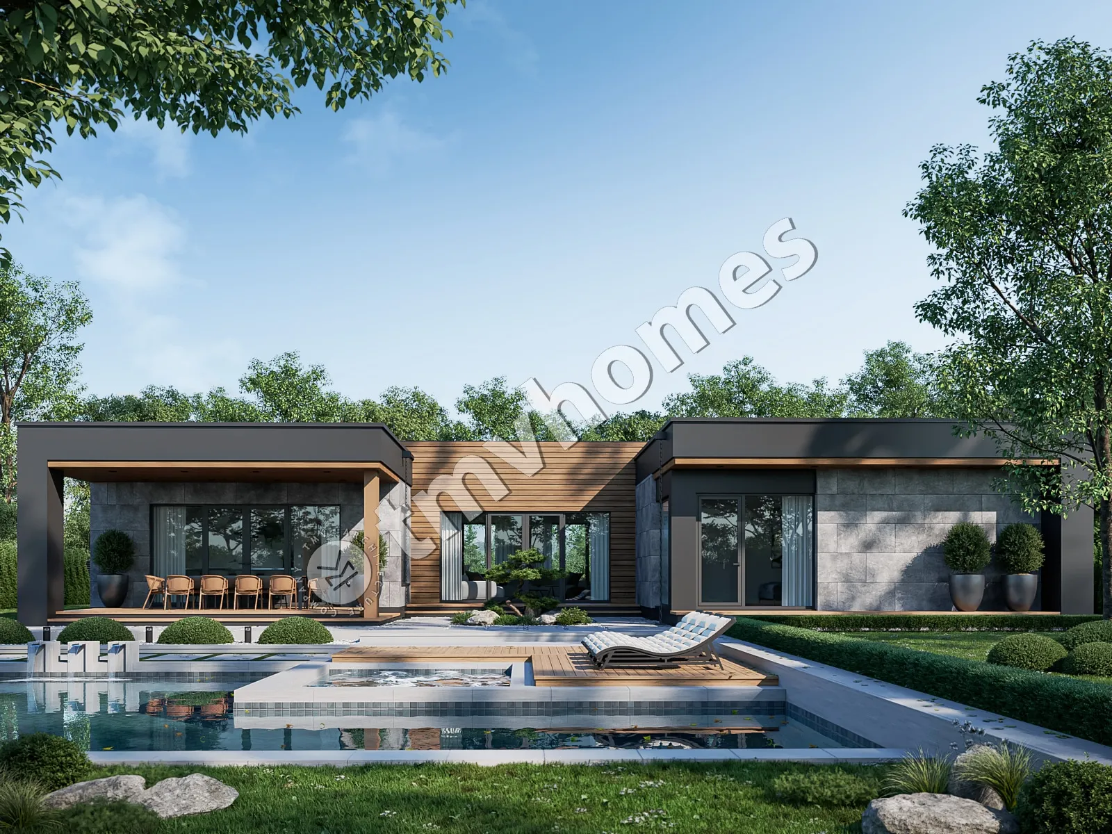 Projekt domu jednorodzinnego o pow. 217 m²: Dwupiętrowy, 3 Sypialnie, 3 Łazienki, Otwarta kuchnia