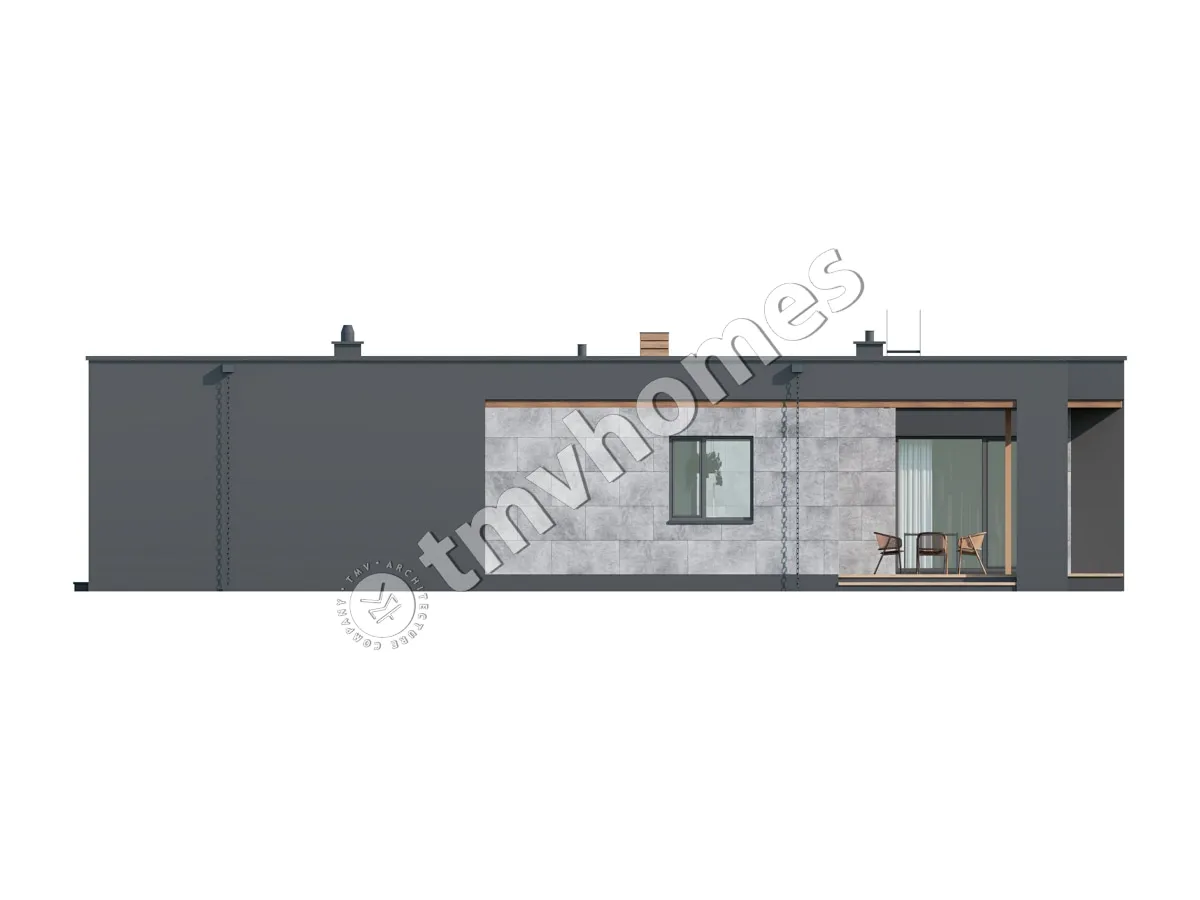 Projekt domu jednorodzinnego o pow. 217 m²: Dwupiętrowy, 3 Sypialnie, 3 Łazienki, Otwarta kuchnia