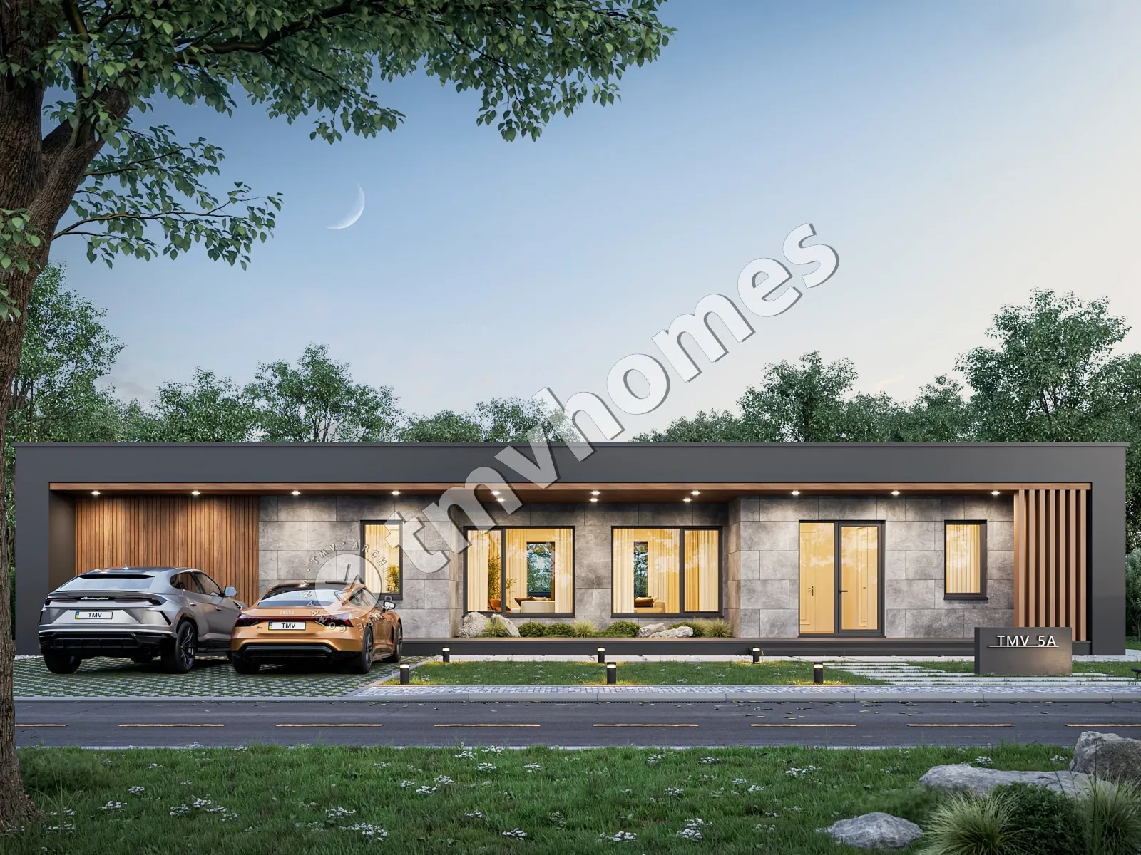 Projekt domu jednorodzinnego o pow. 217 m²: Dwupiętrowy, 3 Sypialnie, 3 Łazienki, Otwarta kuchnia