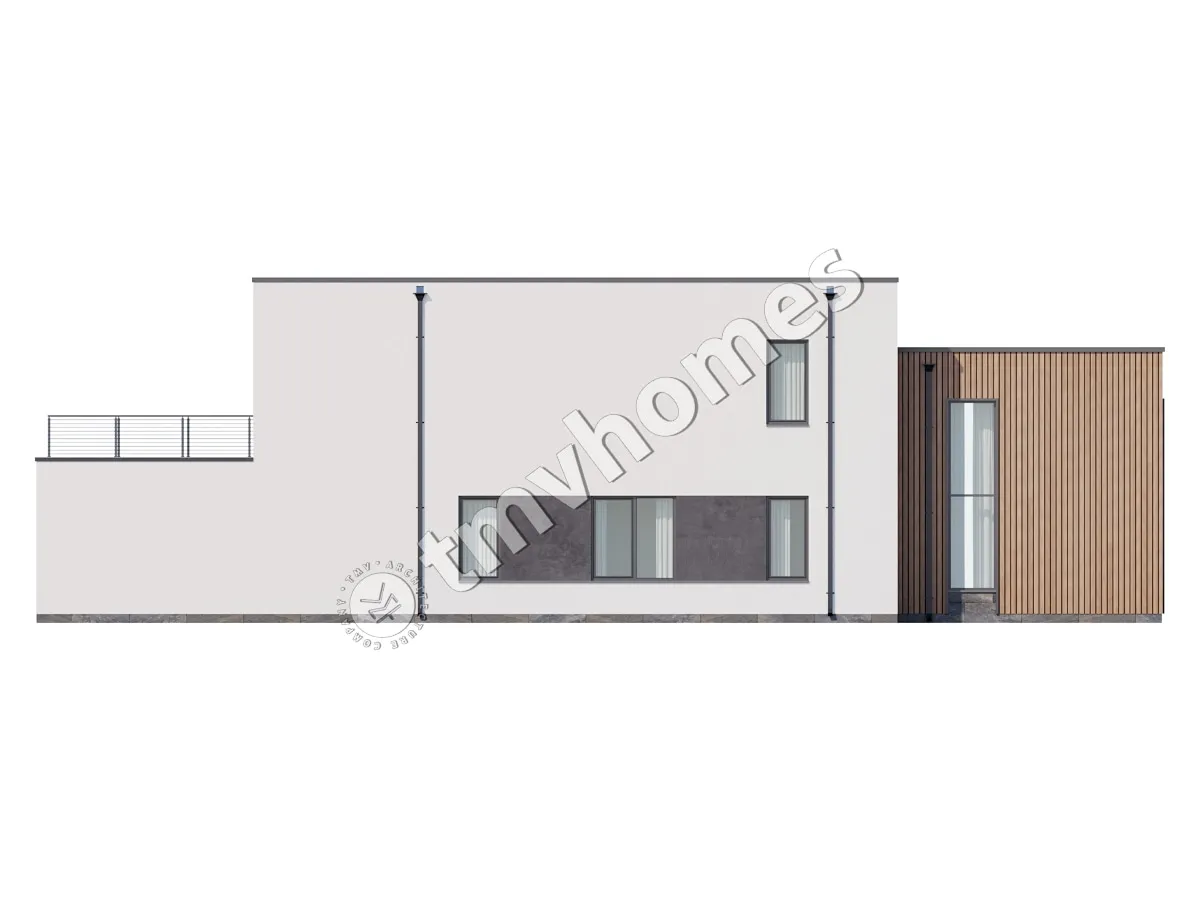Projekt domu jednorodzinnego o pow. 240 m²: Piętrowy, 3 Sypialnie, Gabinet, 3 Łazienki, Otwarta kuchnia, Garaż