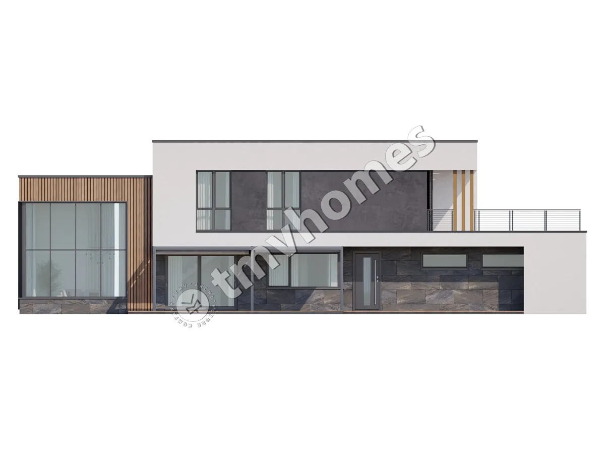 Projekt domu jednorodzinnego o pow. 240 m²: Piętrowy, 3 Sypialnie, Gabinet, 3 Łazienki, Otwarta kuchnia, Garaż