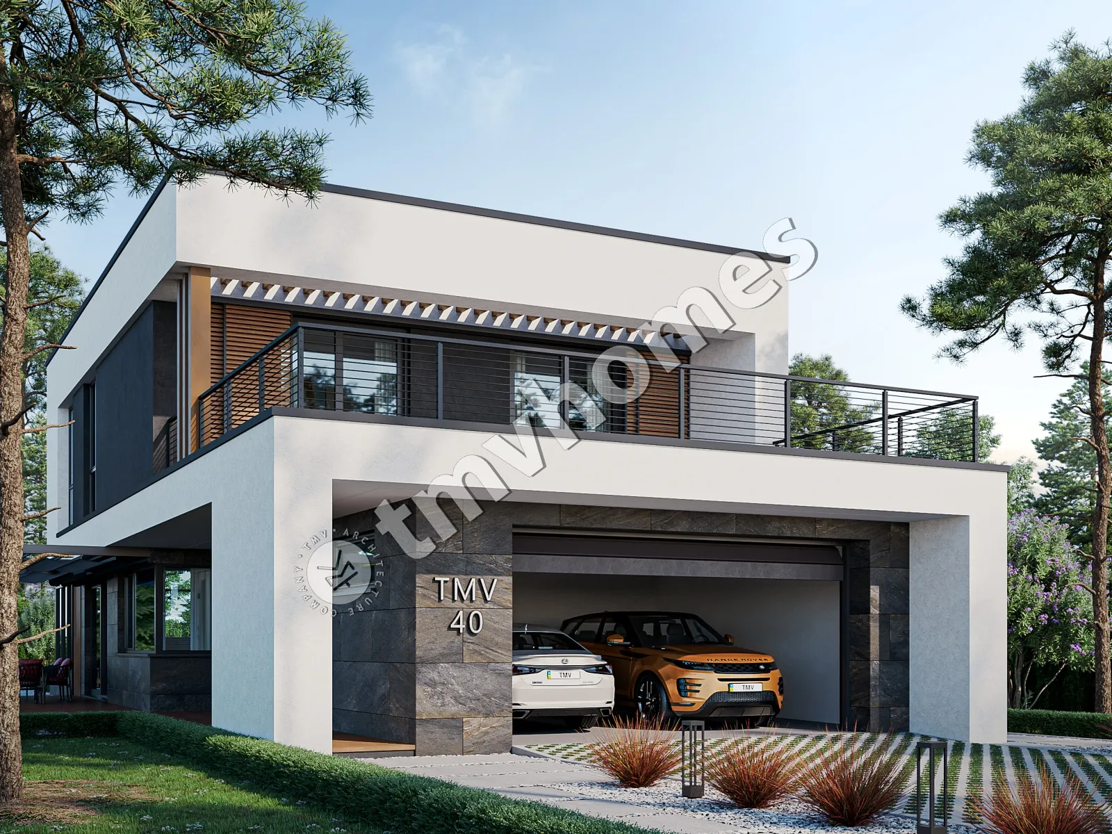 Projekt domu jednorodzinnego o pow. 240 m²: Piętrowy, 3 Sypialnie, Gabinet, 3 Łazienki, Otwarta kuchnia, Garaż