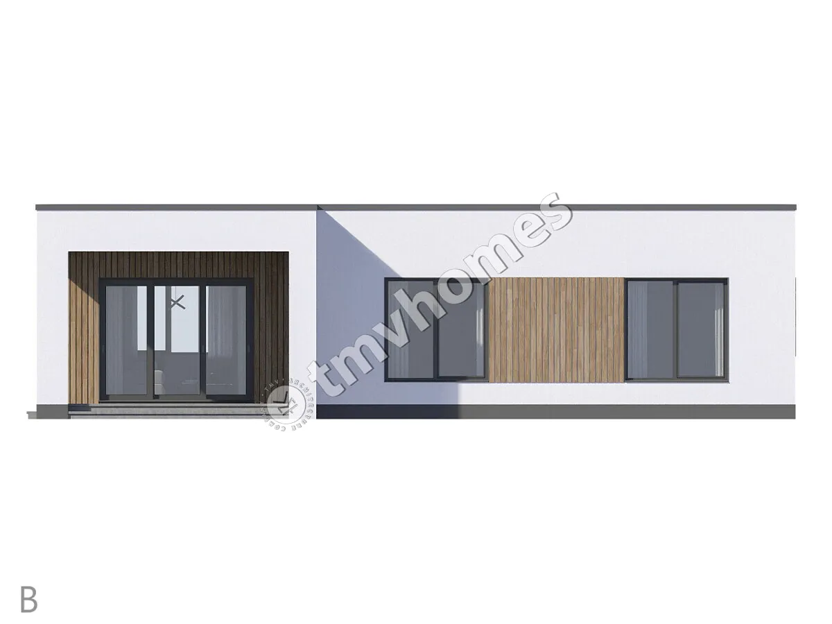 Projekt domu jednorodzinnego o pow. 113 m²: Parterowy, 3 Sypialnie, 2 Łazienki, Otwarta kuchnia