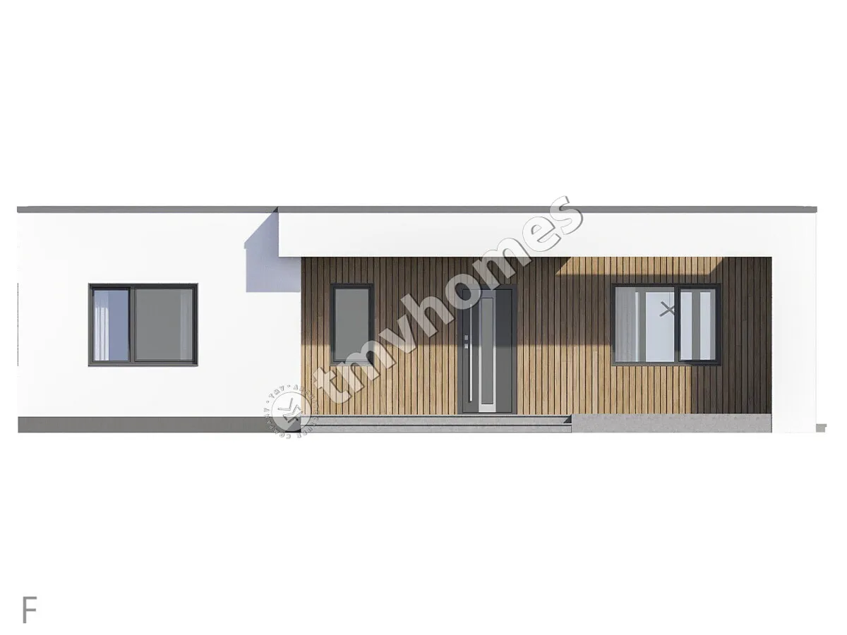Projekt domu jednorodzinnego o pow. 113 m²: Parterowy, 3 Sypialnie, 2 Łazienki, Otwarta kuchnia