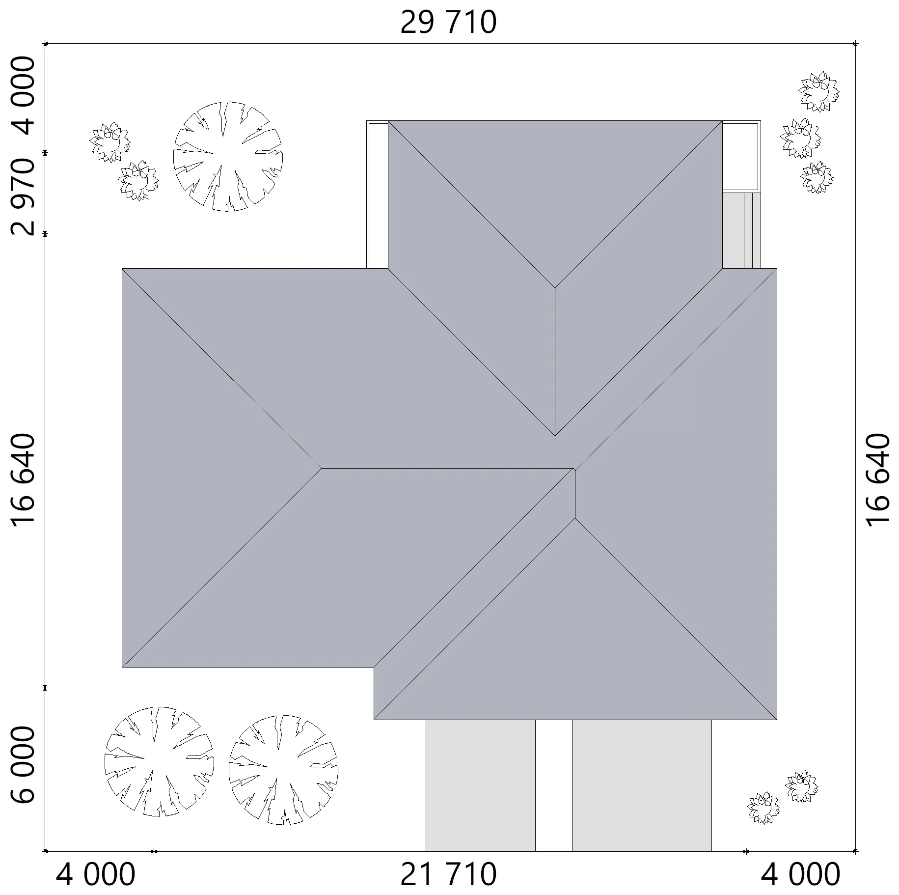 Projekt domu jednorodzinnego o pow. 260 m²: Parterowy, 3 Sypialnie, 3 Łazienki, Otwarta kuchnia, Garaż