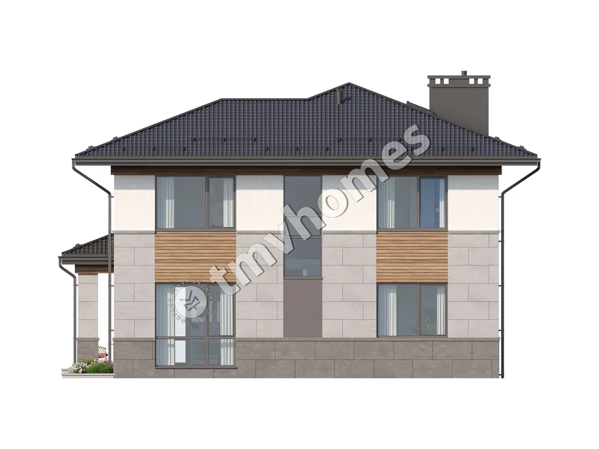 Projekt domu jednorodzinnego o pow. 173 m²: Piętrowy, 3 Sypialnie, Gabinet, 3 Łazienki