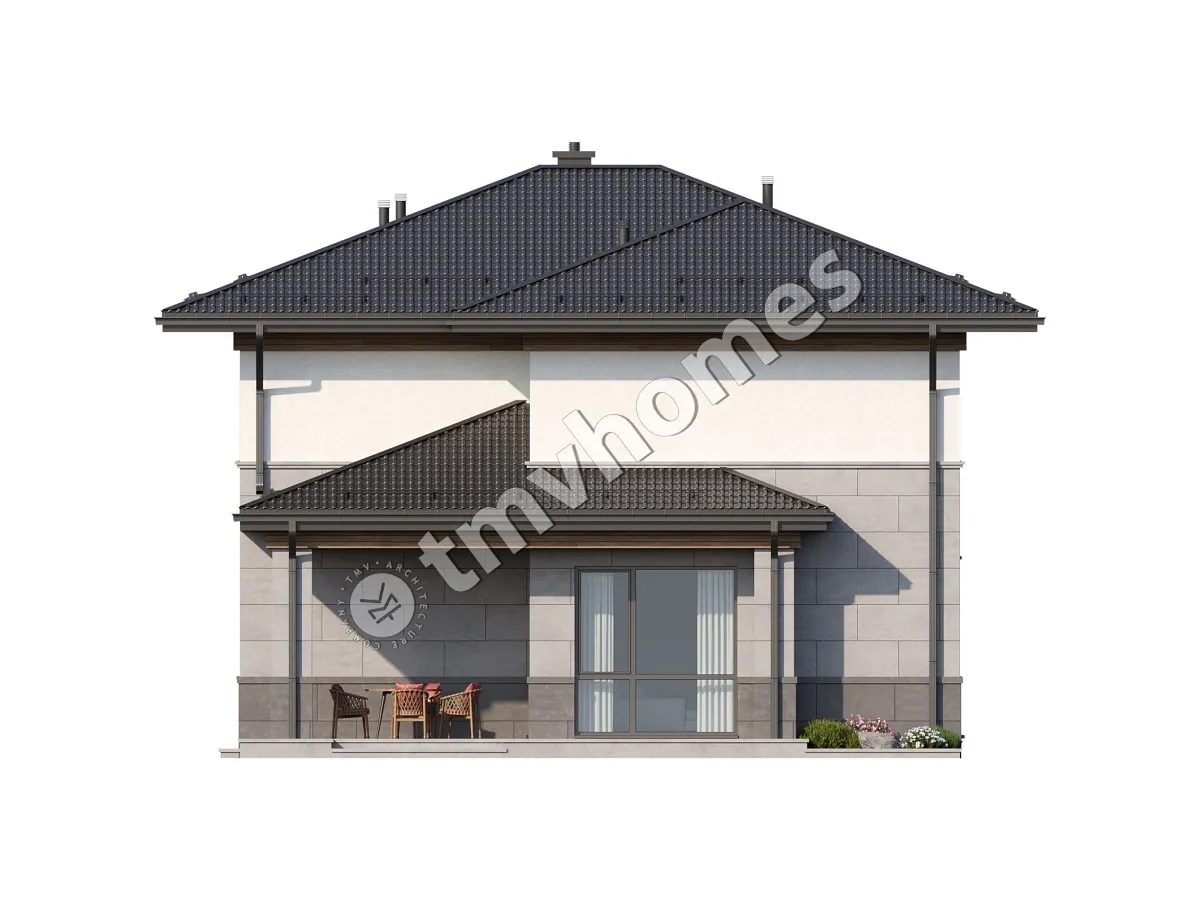 Projekt domu jednorodzinnego o pow. 173 m²: Piętrowy, 3 Sypialnie, Gabinet, 3 Łazienki