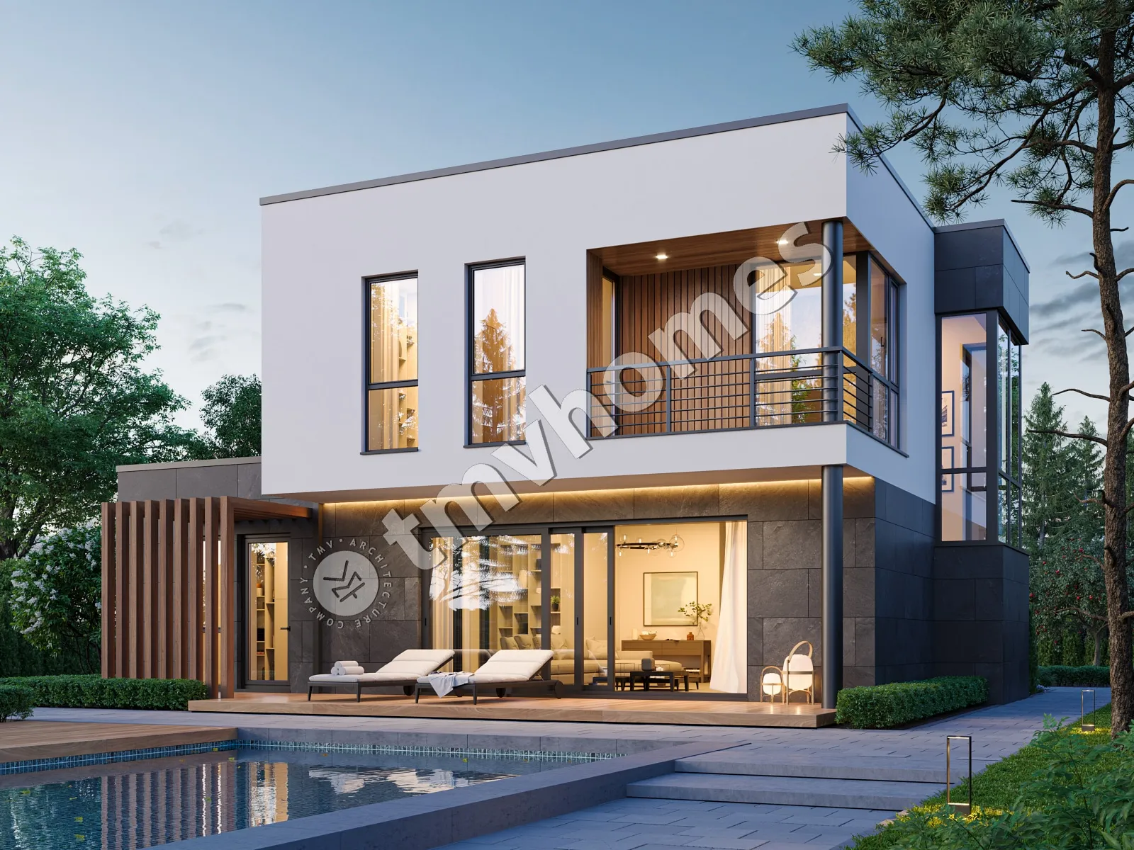 Projekt domu jednorodzinnego o pow. 175 m²: Piętrowy, 3 Sypialnie, 3 Łazienki, Garaż