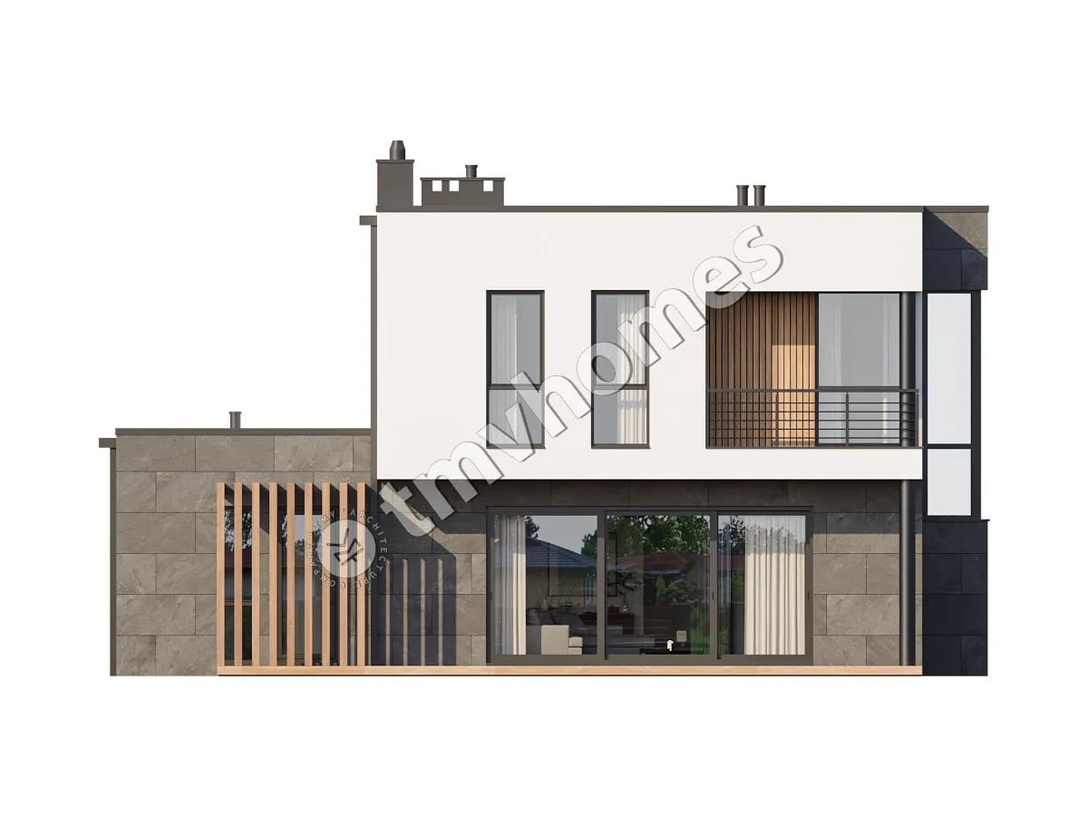 Projekt domu jednorodzinnego o pow. 175 m²: Piętrowy, 3 Sypialnie, 3 Łazienki, Garaż