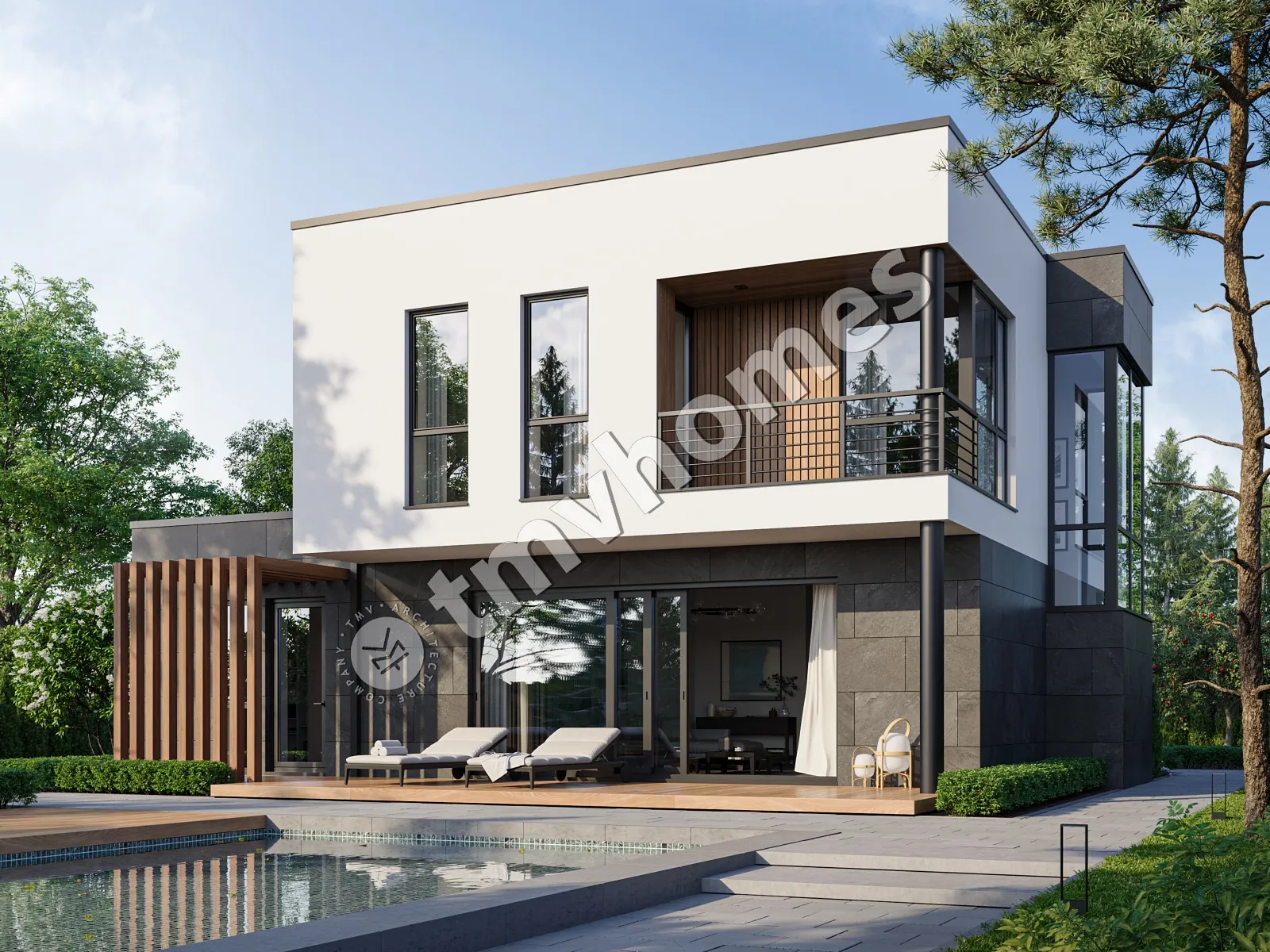Projekt domu jednorodzinnego o pow. 175 m²: Piętrowy, 3 Sypialnie, 3 Łazienki, Garaż