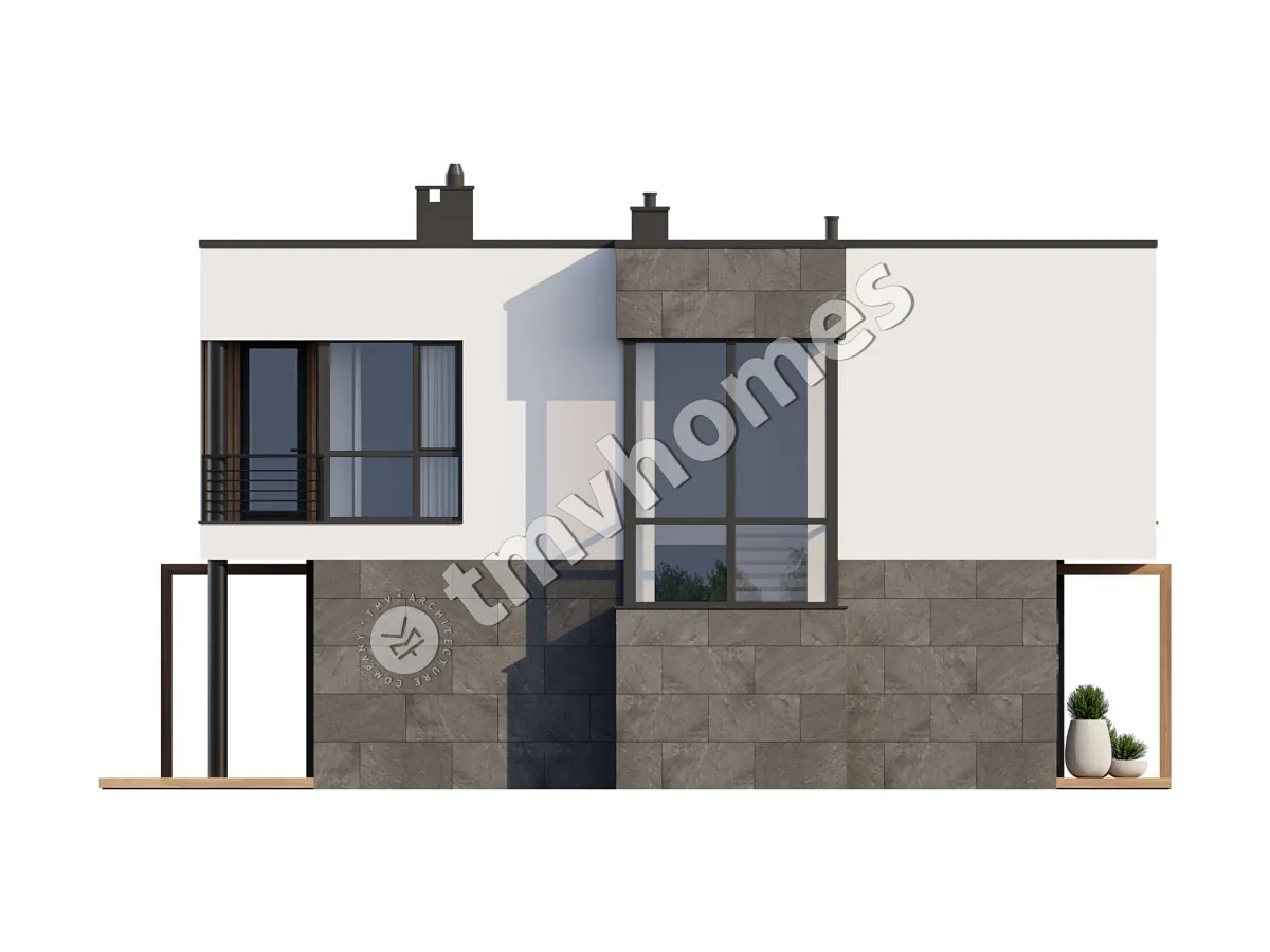 Projekt domu jednorodzinnego o pow. 175 m²: Piętrowy, 3 Sypialnie, 3 Łazienki, Garaż