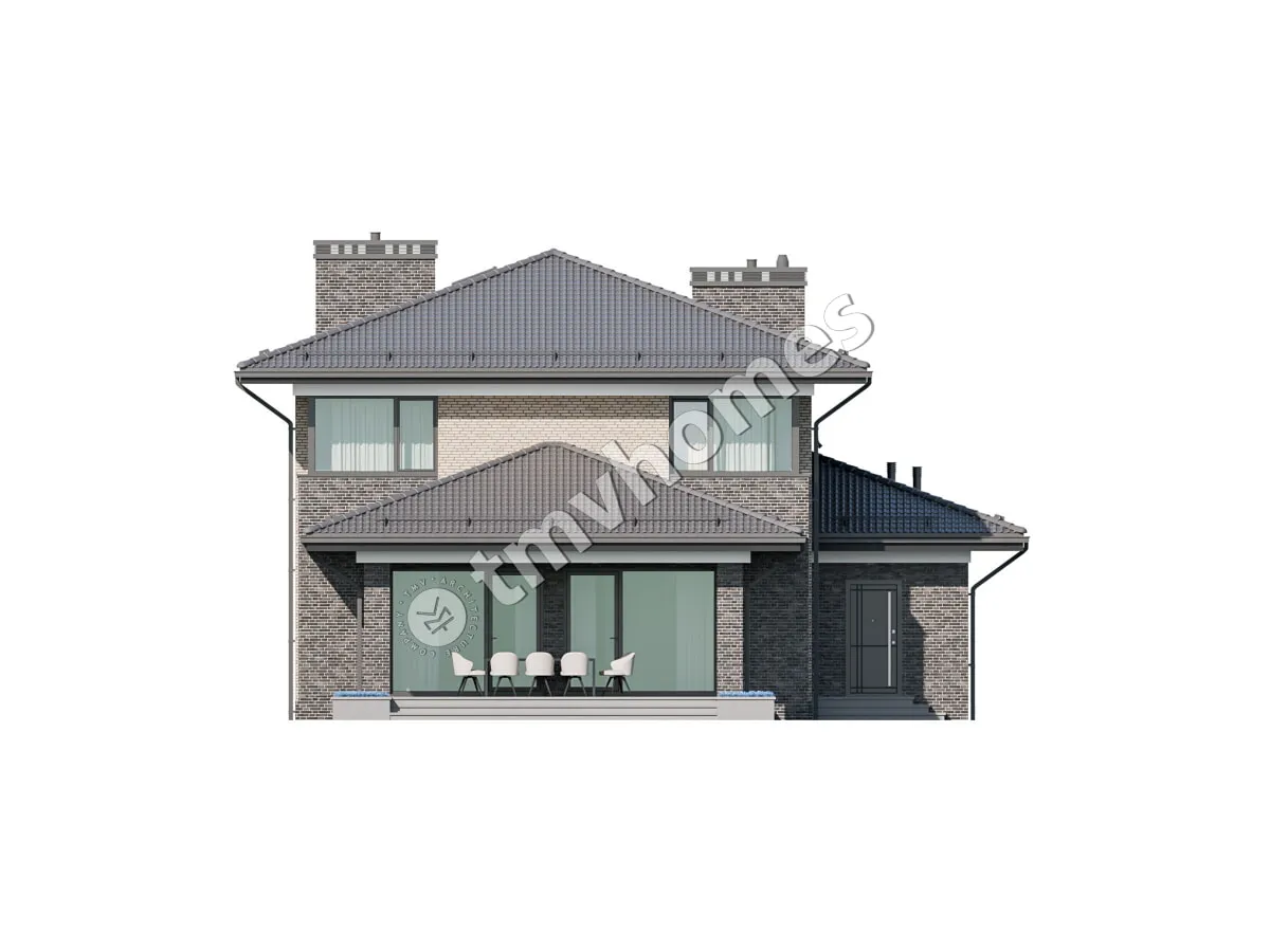 Projekt domu jednorodzinnego o pow. 237 m²: Piętrowy, 3 Sypialnie, Gabinet, 2 Łazienki, Otwarta kuchnia, Garaż