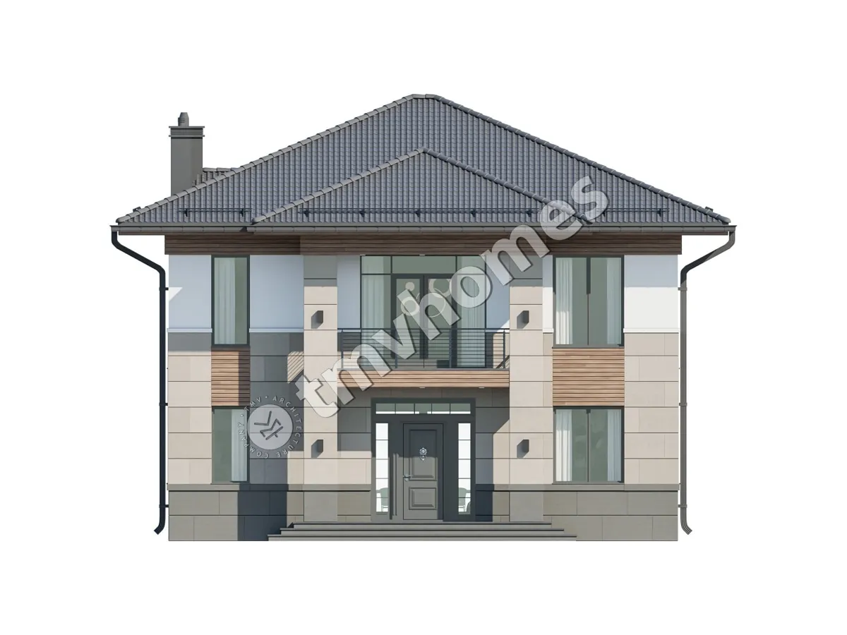 Projekt domu jednorodzinnego o pow. 231 m²: Piętrowy, 3 Sypialnie, Gabinet, 3 Łazienki, Otwarta kuchnia