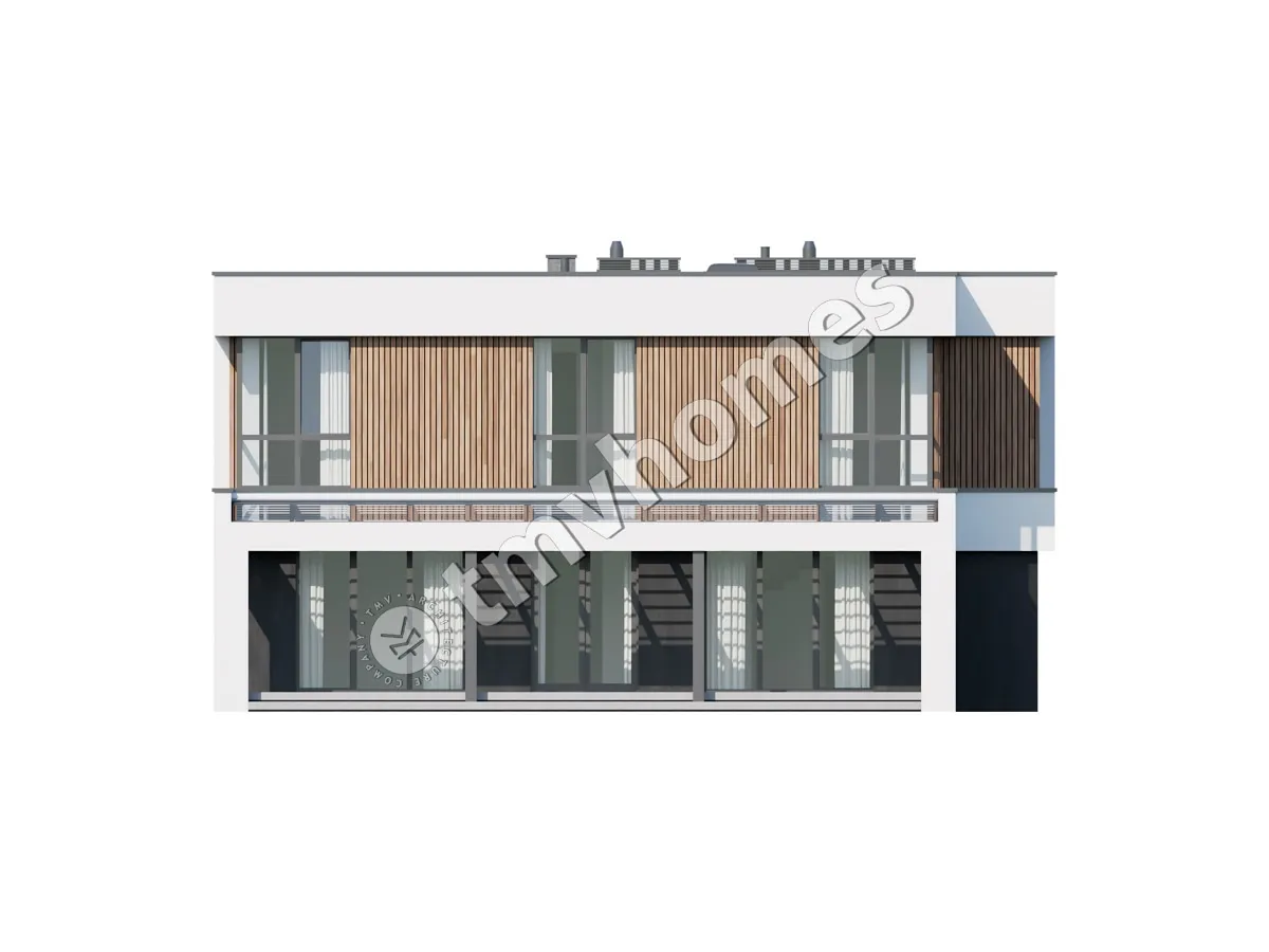 Projekt domu jednorodzinnego o pow. 337 m²: Piętrowy, 4 Sypialnie, Gabinet, 3 Łazienki, Otwarta kuchnia, Garaż