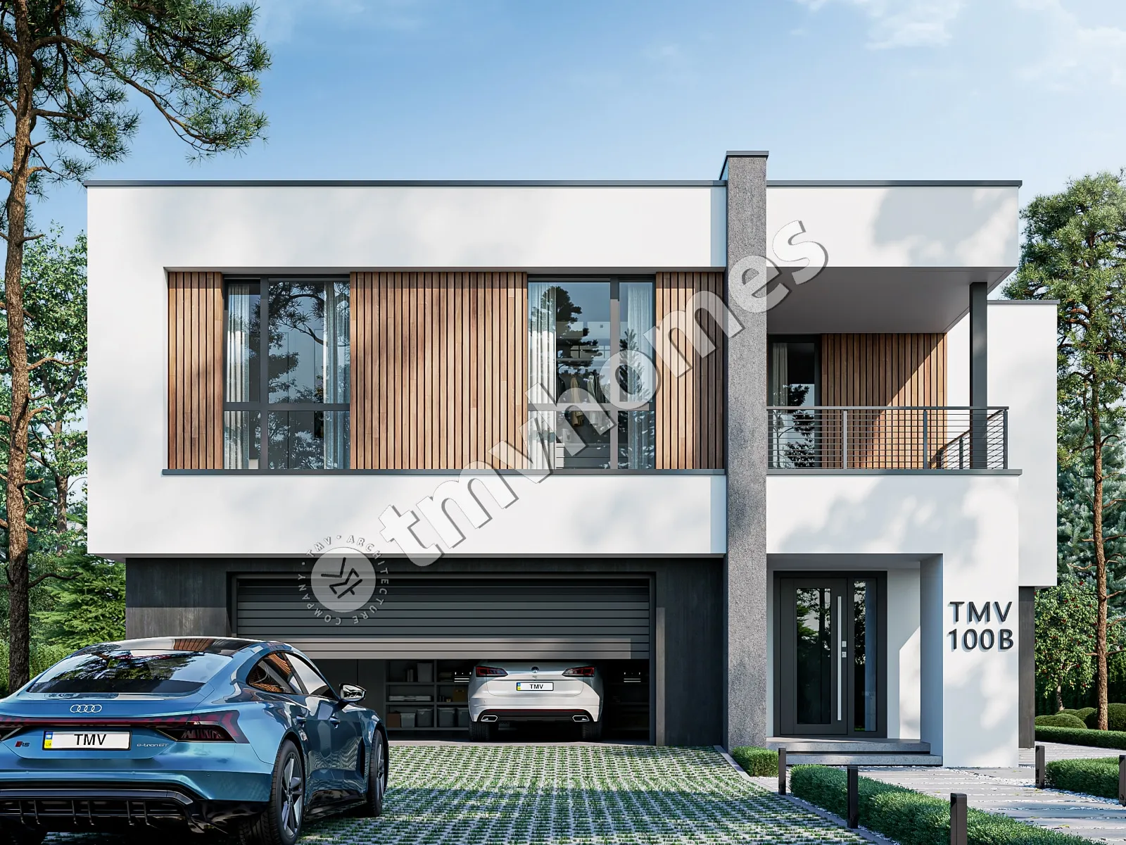 Projekt domu jednorodzinnego o pow. 337 m²: Piętrowy, 4 Sypialnie, Gabinet, 3 Łazienki, Otwarta kuchnia, Garaż