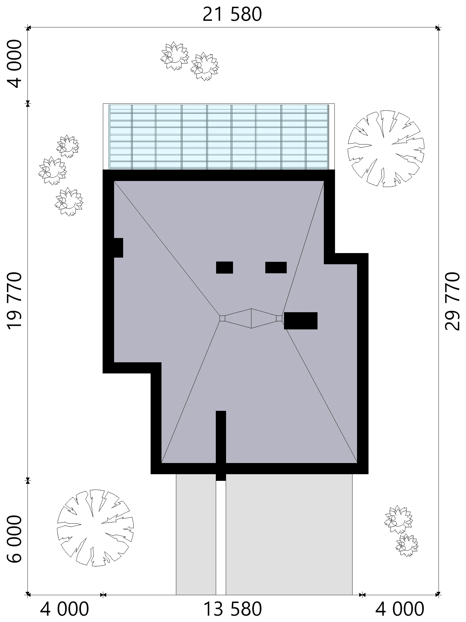 Projekt domu jednorodzinnego o pow. 252 m²: Piętrowy, 3 Sypialnie, Gabinet, 3 Łazienki, Otwarta kuchnia, Wiata
