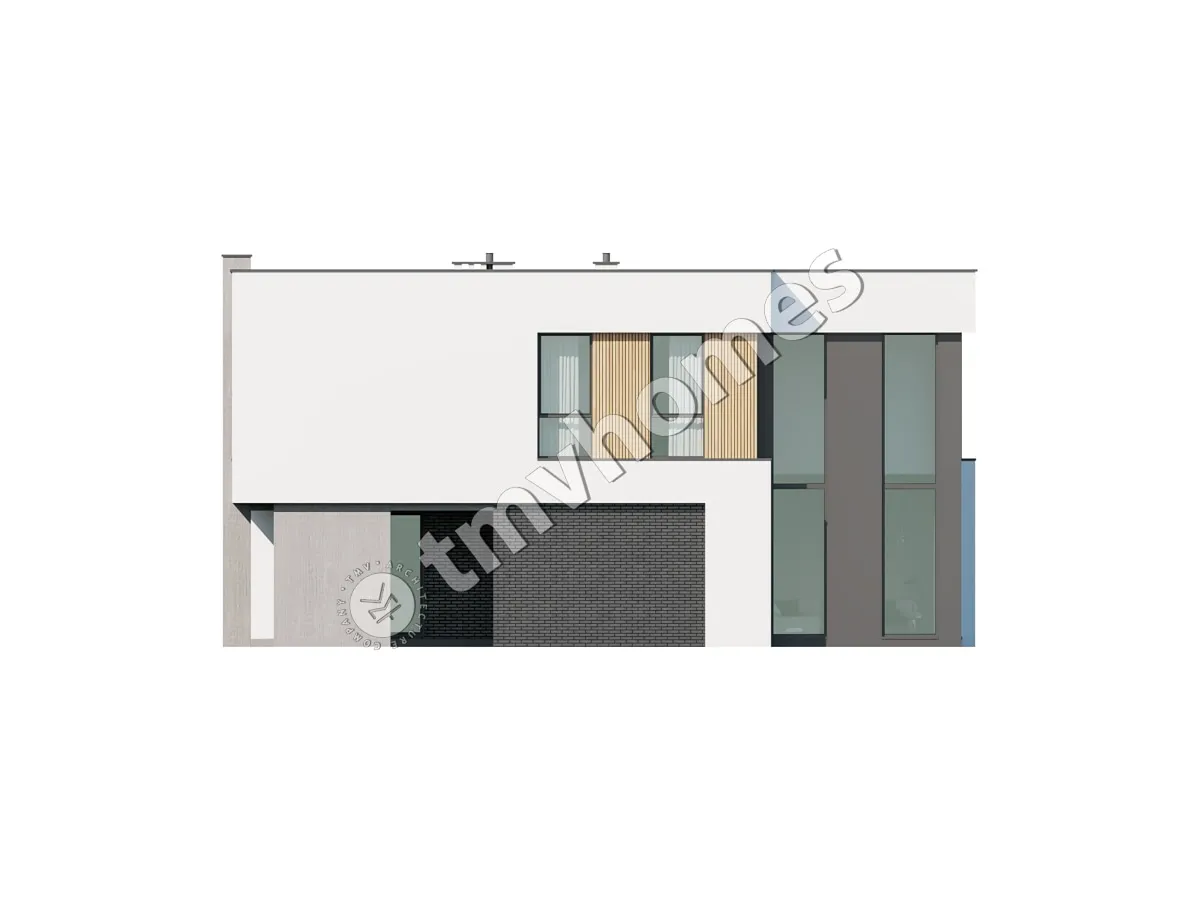 Projekt domu jednorodzinnego o pow. 363 m²: Piętrowy, 5 Sypialnie, 4 Łazienki, Otwarta kuchnia, Wiata