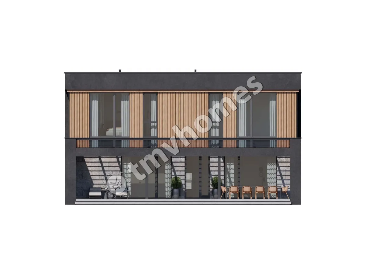 Projekt domu jednorodzinnego o pow. 331 m²: Piętrowy, 3 Sypialnie, Gabinet, 3 Łazienki, Otwarta kuchnia, Garaż