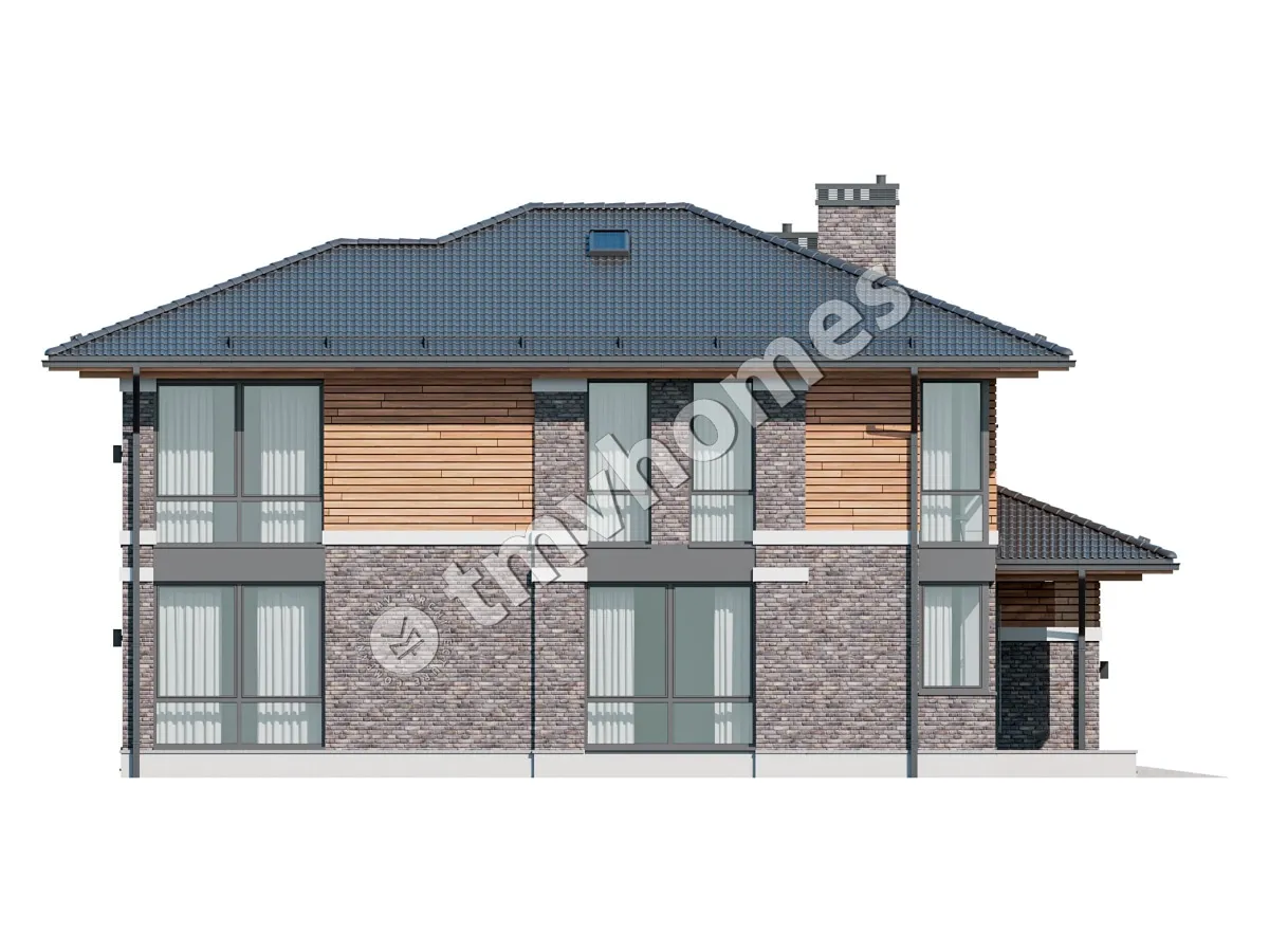 Projekt domu jednorodzinnego o pow. 299 m²: Piętrowy, 4 Sypialnie, 3 Łazienki, Garaż