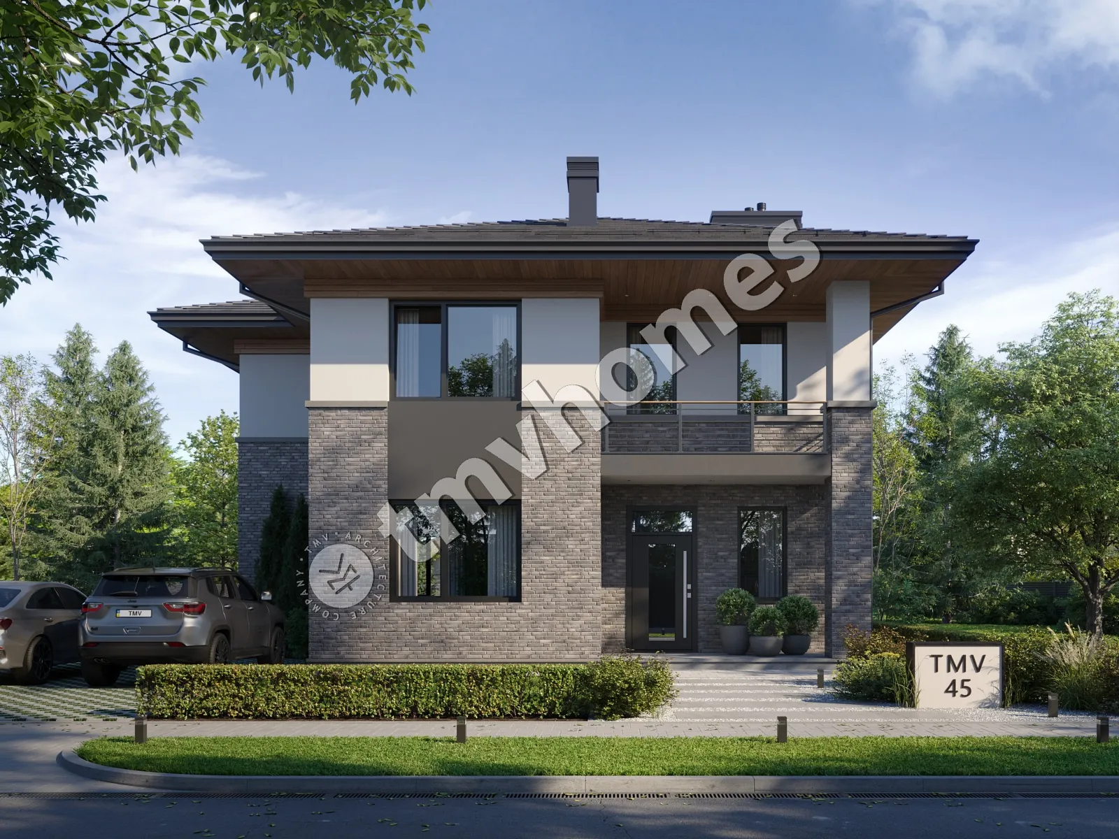 Projekt domu jednorodzinnego o pow. 175 m²: Piętrowy, 3 Sypialnie, Gabinet, 3 Łazienki, Otwarta kuchnia