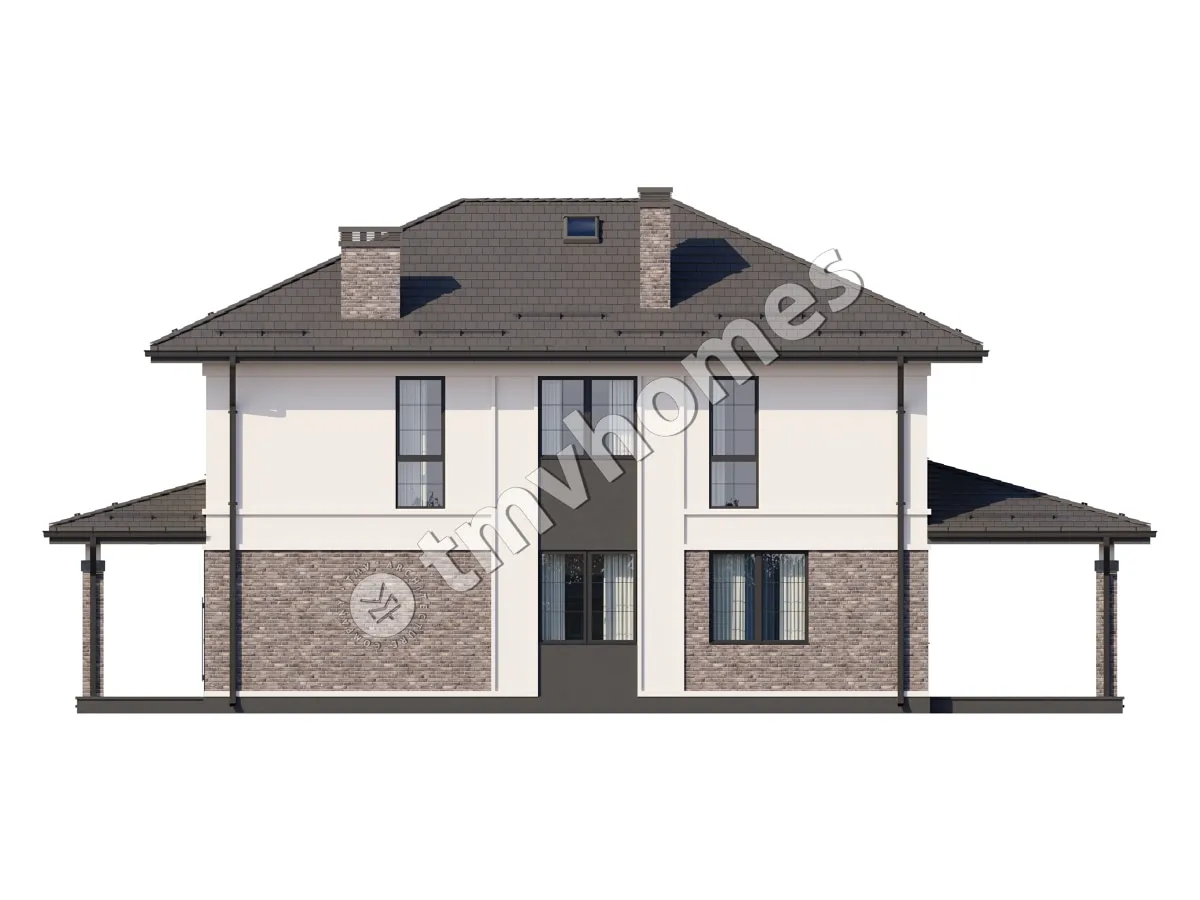 Projekt domu jednorodzinnego o pow. 190 m²: Piętrowy, 4 Sypialnie, 3 Łazienki, Otwarta kuchnia