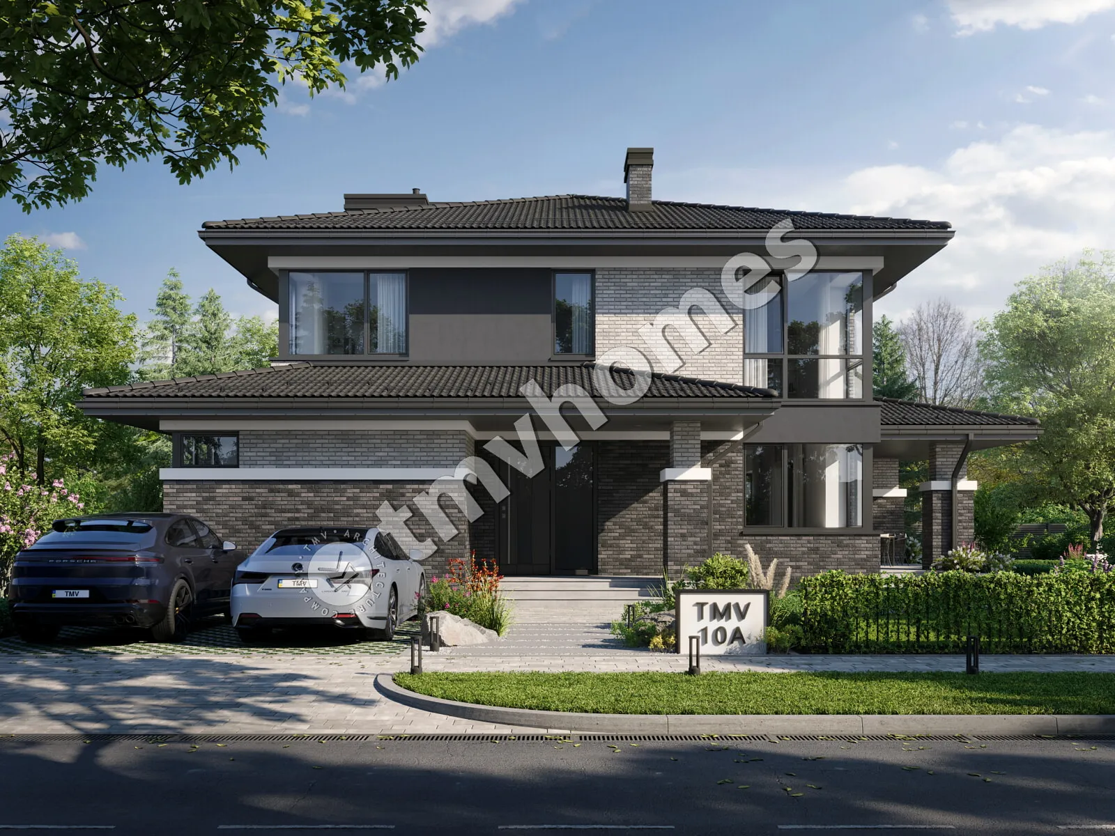 Projekt domu jednorodzinnego o pow. 251 m²: Piętrowy, 4 Sypialnie, 3 Łazienki, Otwarta kuchnia