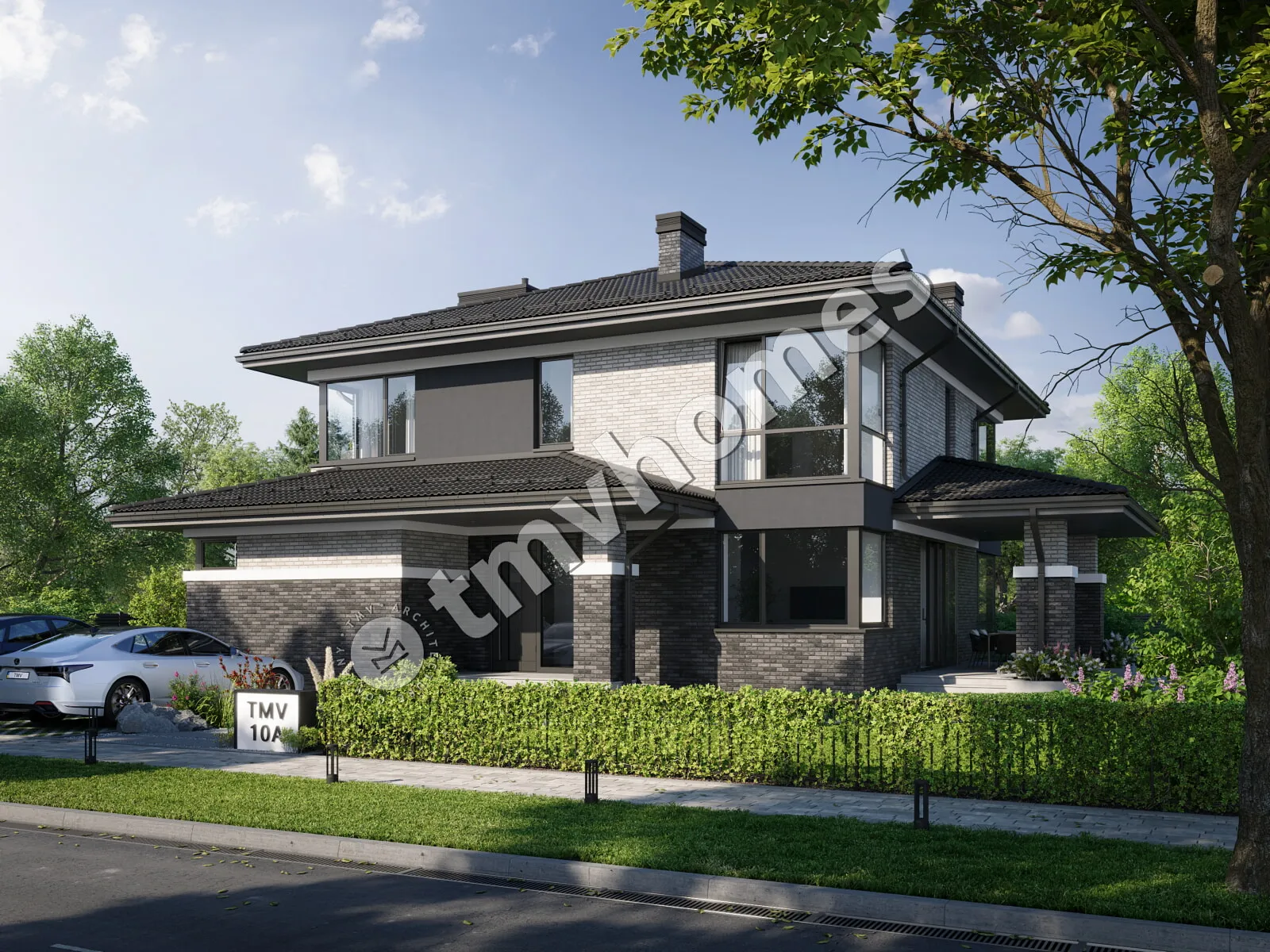 Projekt domu jednorodzinnego o pow. 251 m²: Piętrowy, 4 Sypialnie, 3 Łazienki, Otwarta kuchnia