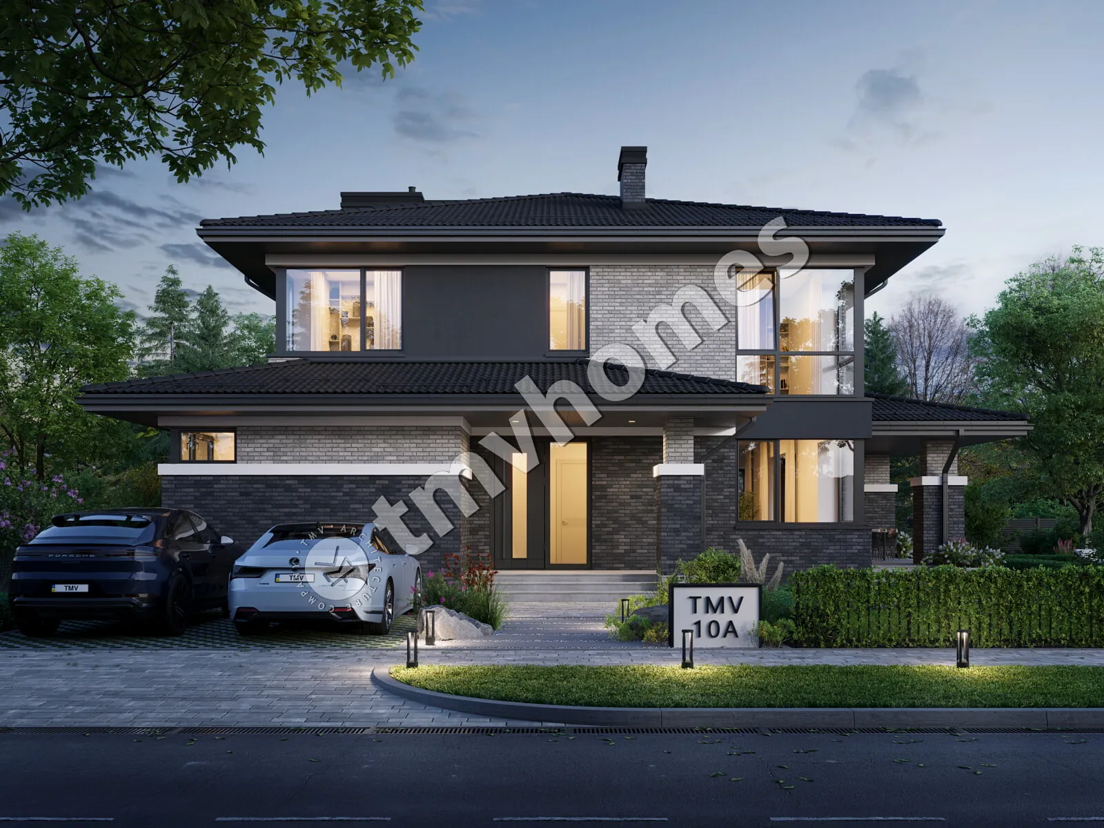 Projekt domu jednorodzinnego o pow. 251 m²: Piętrowy, 4 Sypialnie, 3 Łazienki, Otwarta kuchnia
