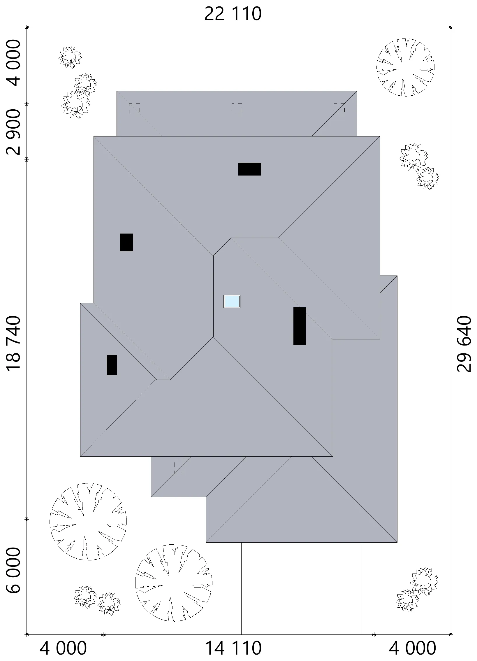 Projekt domu jednorodzinnego o pow. 307 m²: Piętrowy, 5 Sypialnie, 2 Łazienki, Otwarta kuchnia, Garaż