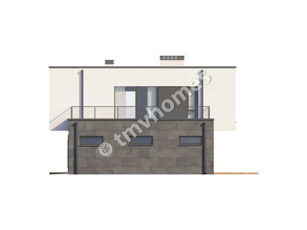 Projekt domu jednorodzinnego o pow. 206 m²: Piętrowy, 3 Sypialnie, 3 Łazienki, Otwarta kuchnia, Garaż