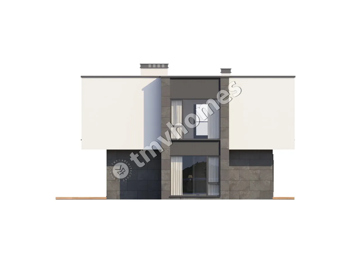 Projekt domu jednorodzinnego o pow. 206 m²: Piętrowy, 3 Sypialnie, 3 Łazienki, Otwarta kuchnia, Garaż