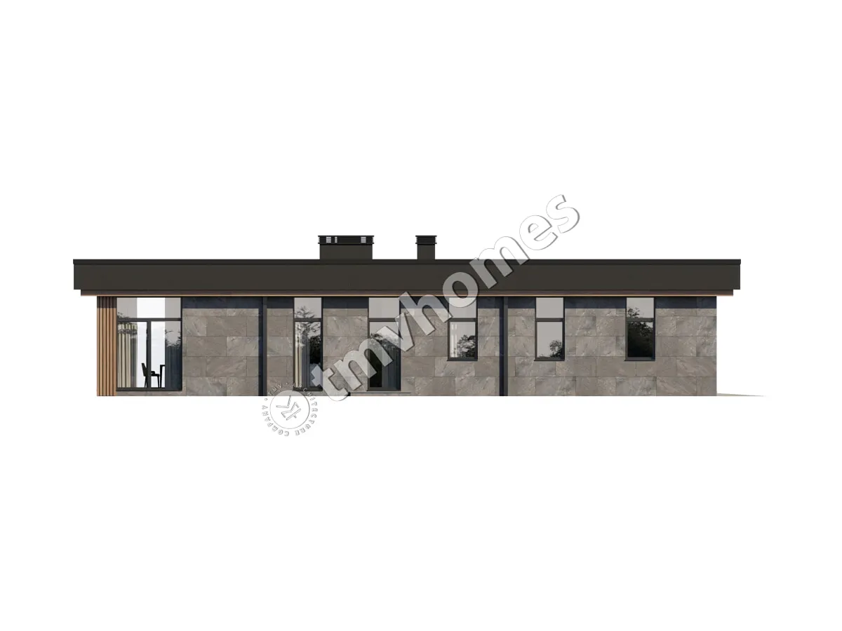 Projekt domu jednorodzinnego o pow. 189 m²: Parterowy, 3 Sypialnie, 2 Łazienki, Otwarta kuchnia, Garaż