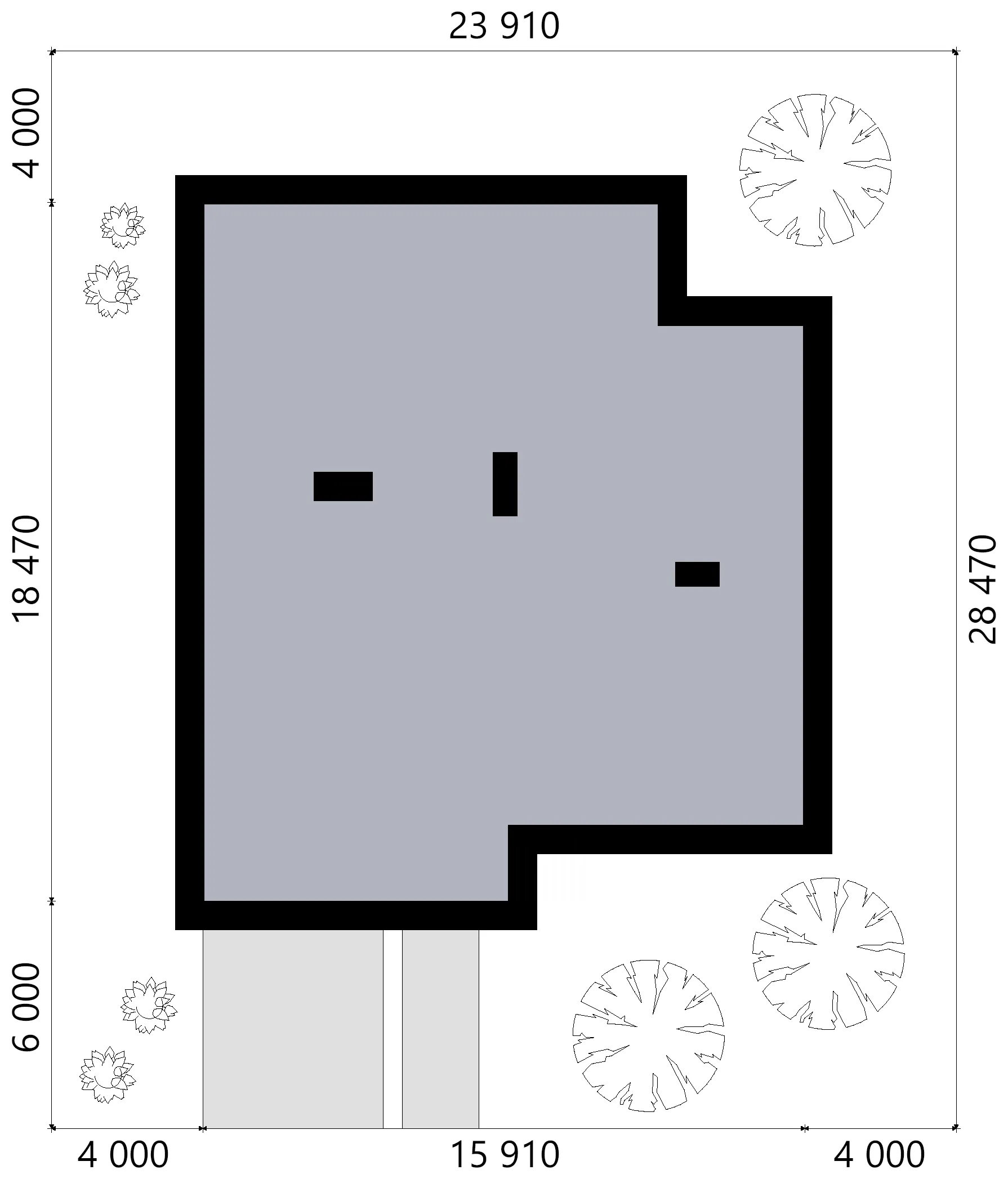 Projekt domu jednorodzinnego o pow. 189 m²: Parterowy, 3 Sypialnie, 2 Łazienki, Otwarta kuchnia, Garaż