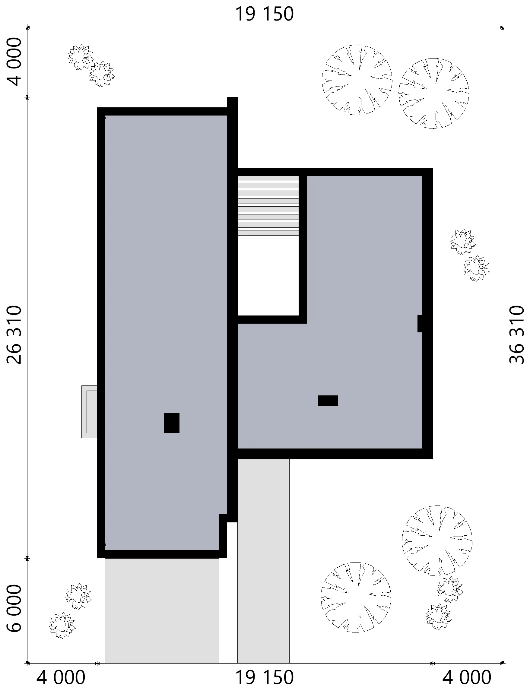 Projekt domu jednorodzinnego o pow. 244 m²: Parterowy + Piwnica, 3 Sypialnie, 3 Łazienki, Otwarta kuchnia, Wiata