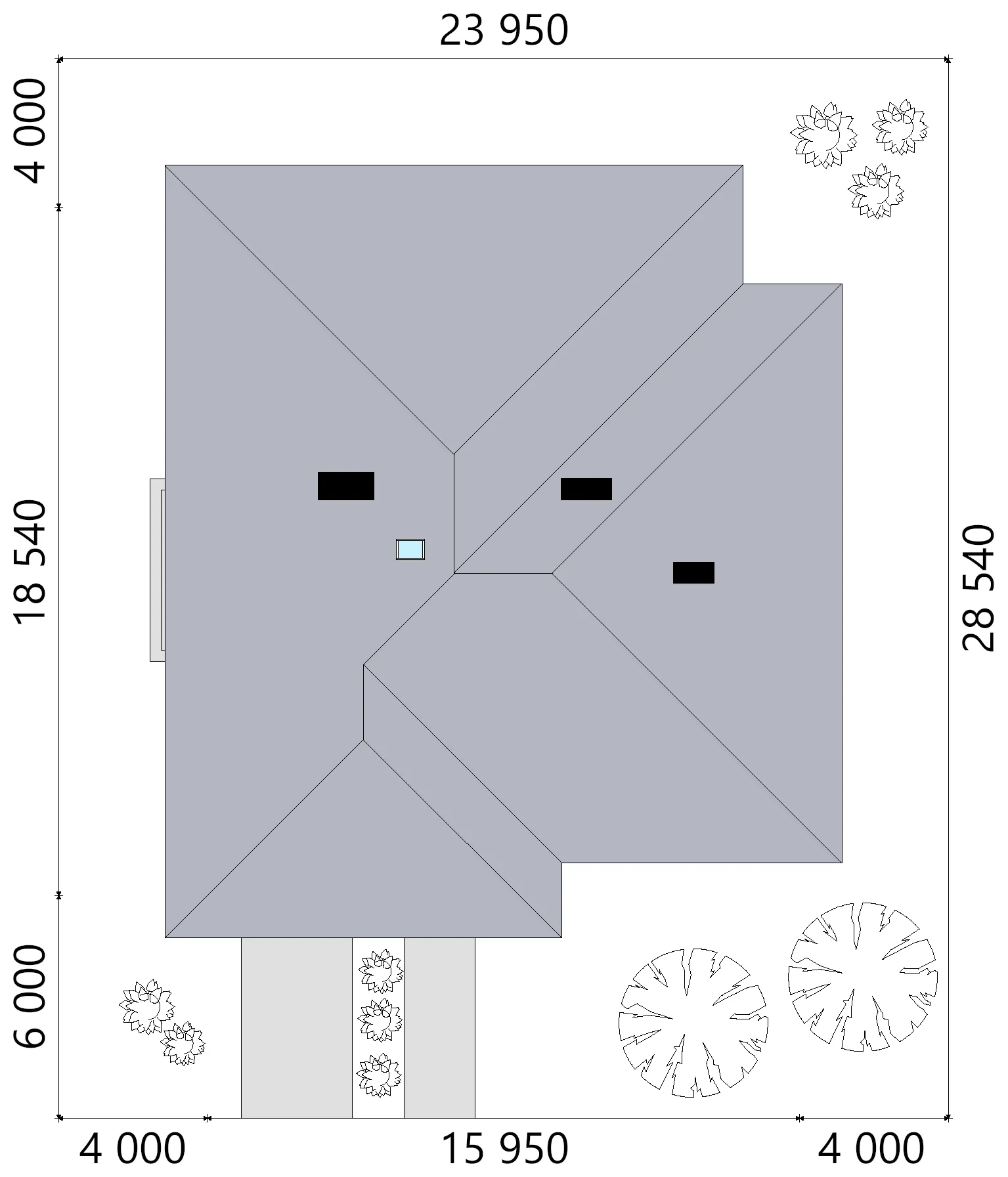 Projekt domu jednorodzinnego o pow. 190 m²: Parterowy, 3 Sypialnie, 2 Łazienki, Otwarta kuchnia, Garaż