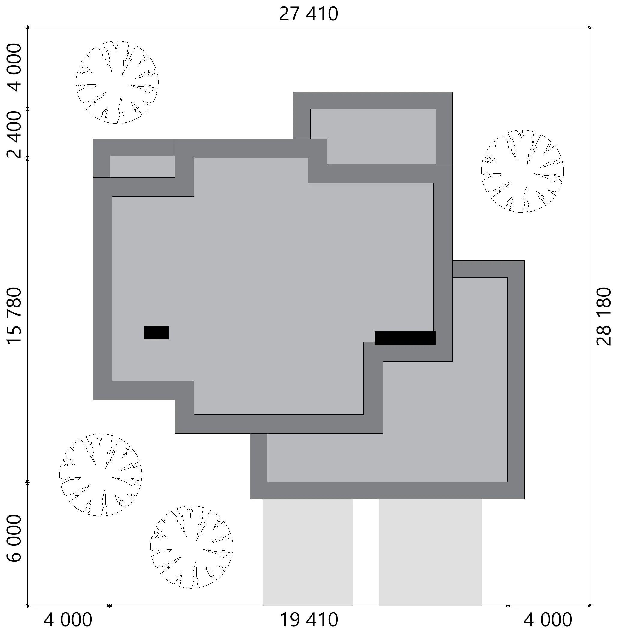 Projekt domu jednorodzinnego o pow. 285 m²: Piętrowy, 4 Sypialnie, 4 Łazienki, Otwarta kuchnia, Garaż
