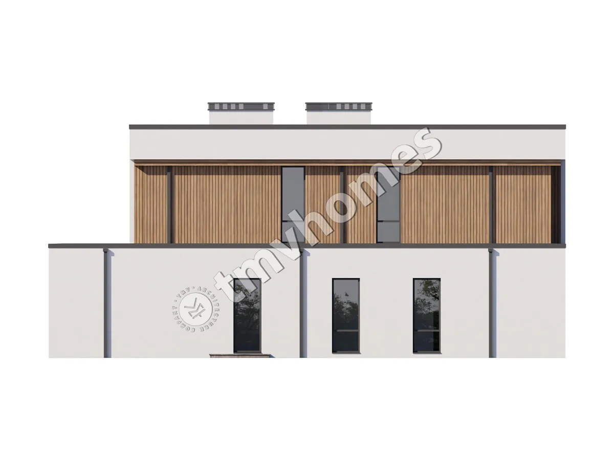 Projekt domu jednorodzinnego o pow. 233 m²: Piętrowy, 4 Sypialnie, 3 Łazienki, Otwarta kuchnia, Garaż