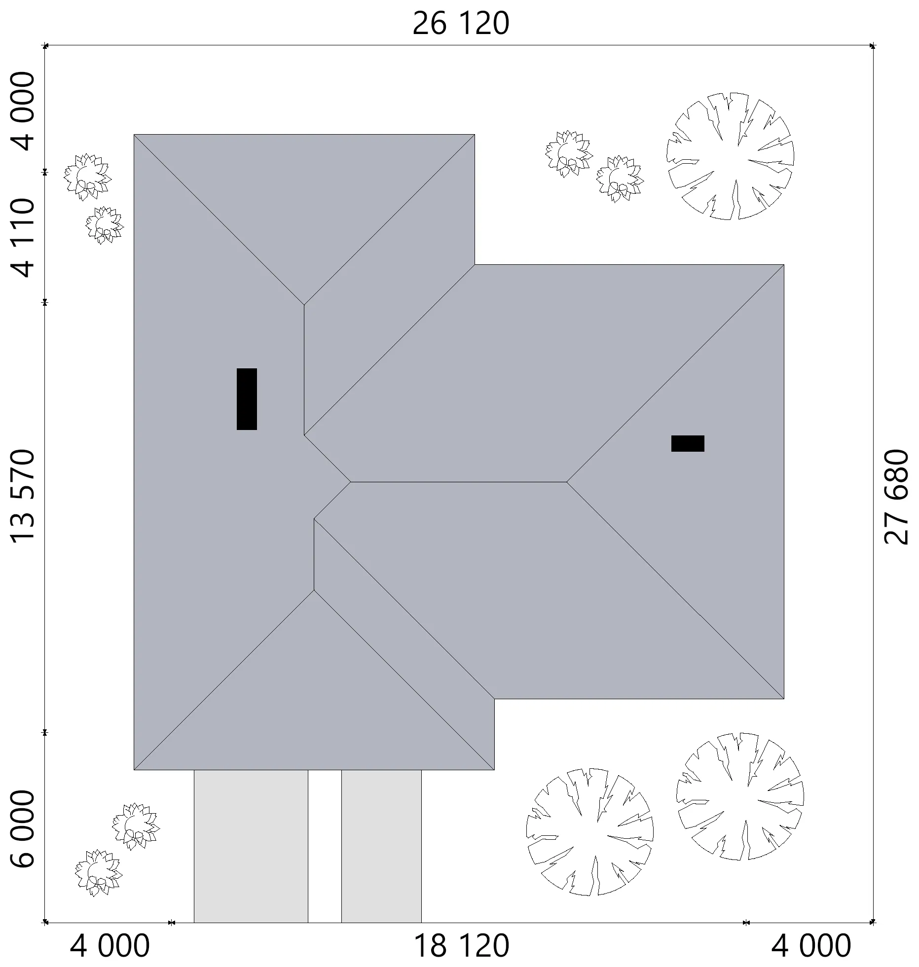 Projekt domu jednorodzinnego o pow. 171 m²: Parterowy, 3 Sypialnie, 3 Łazienki, Otwarta kuchnia, Garaż
