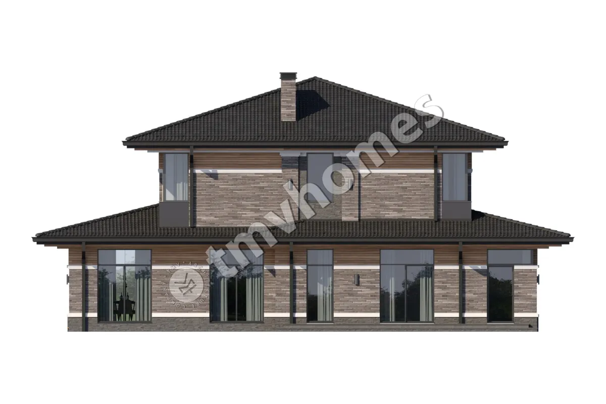 Projekt domu jednorodzinnego o pow. 246 m²: Piętrowy, 4 Sypialnie, 3 Łazienki, Otwarta kuchnia